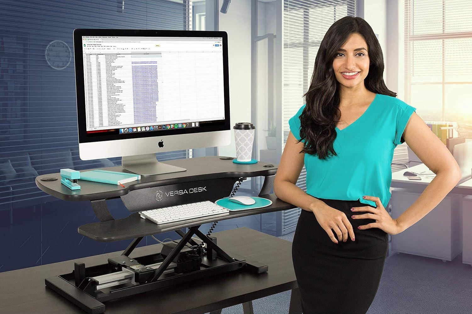 VERSADESK VersaDesk PowerPro Electric Height Adjustable Desk Converter w/ USB Charging Port