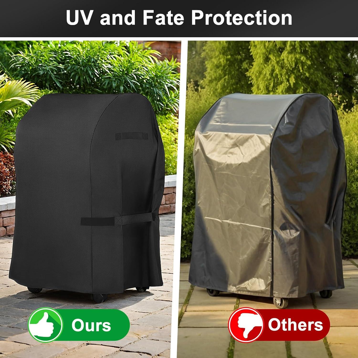 Heavy Duty Black Waterproof 40-Inch Grill Cover