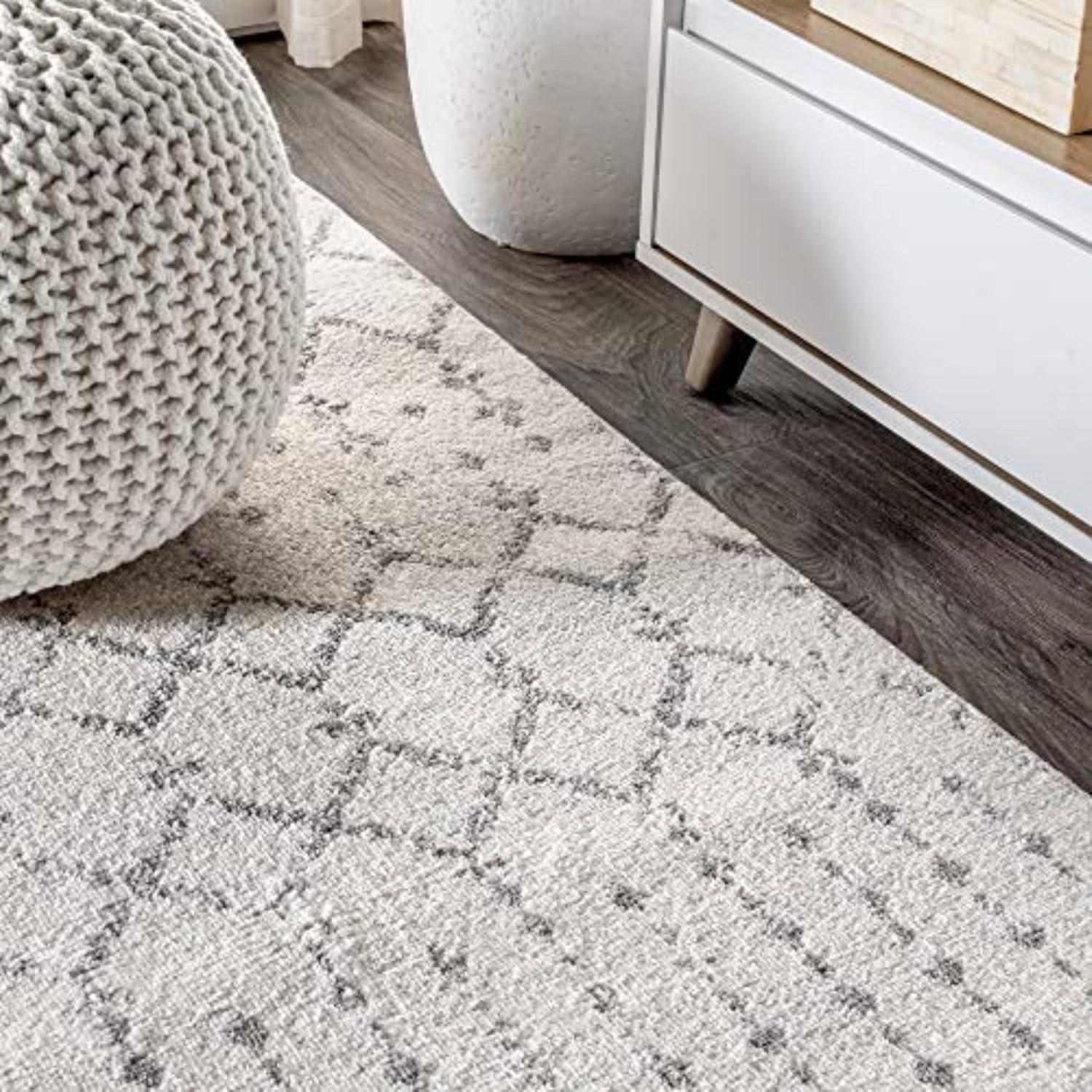 JONATHAN Y Moroccan inspired HYPE Boho Vintage Diamond Cream/Gray 3 ft. x 5 ft. Area Rug