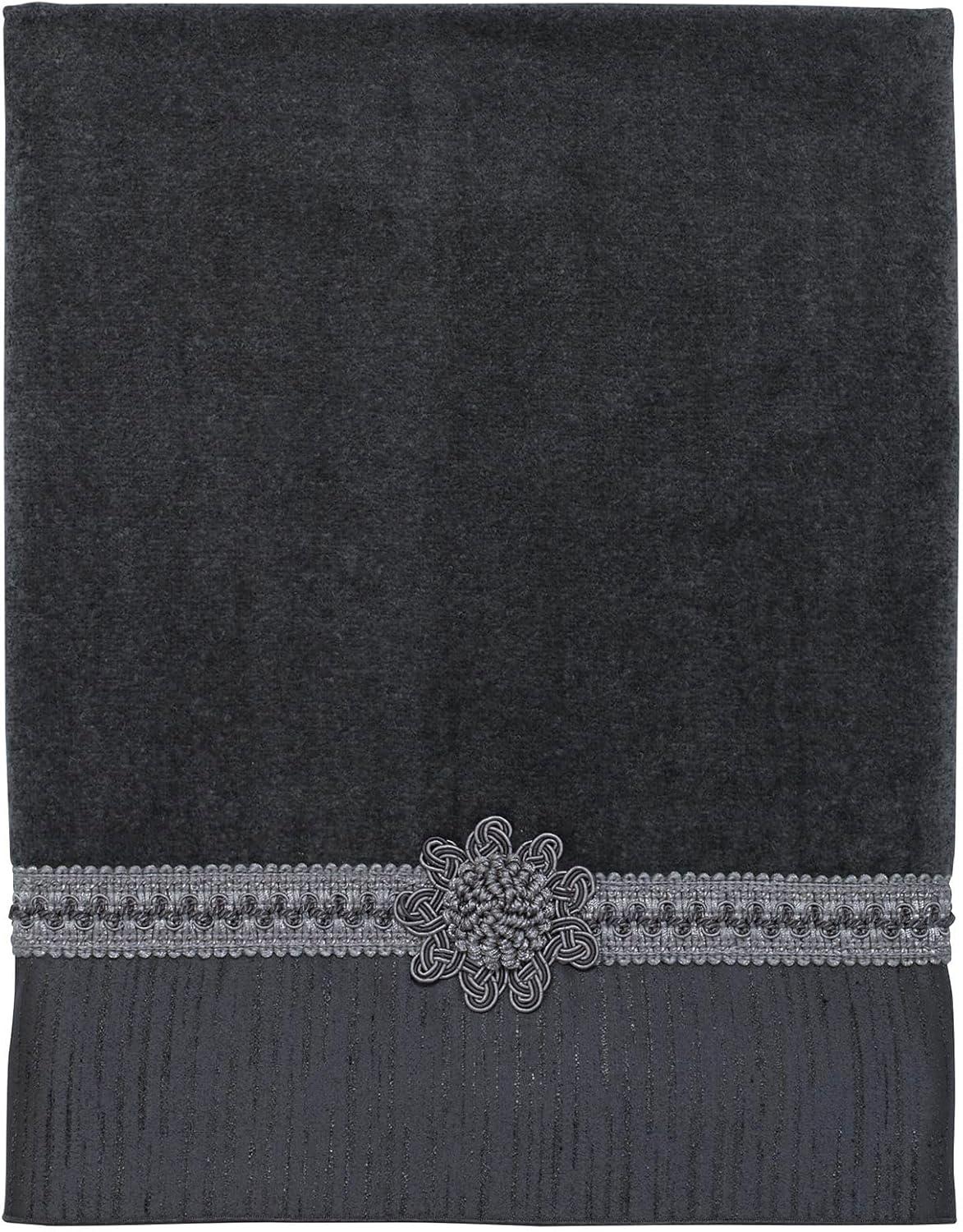 Granite Cotton Bath Towel with Braided Medallion