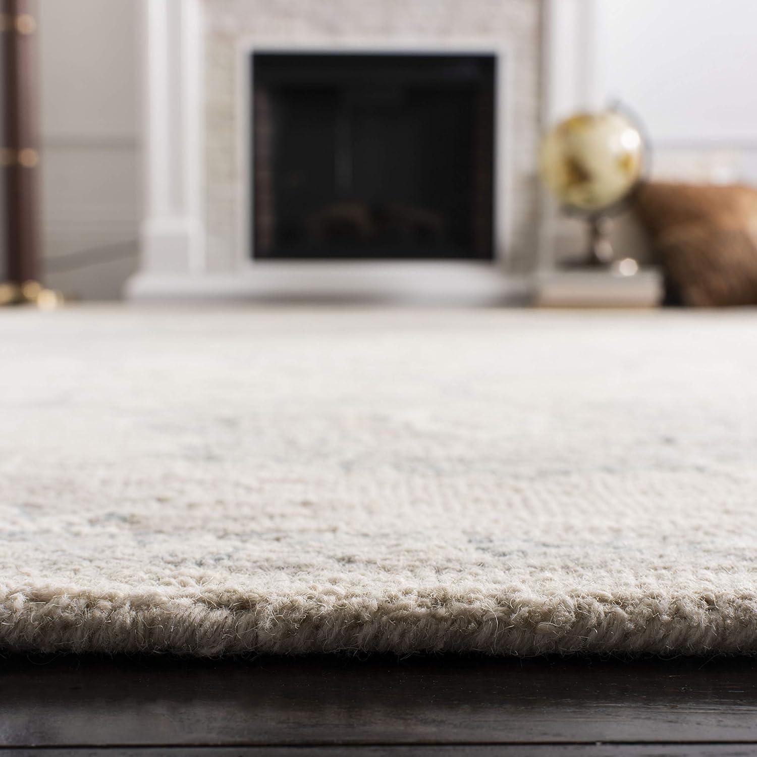 Micro-Loop MLP503 Hand Tufted Indoor Accent Rug - Ivory/Beige - 3' Round - Safavieh