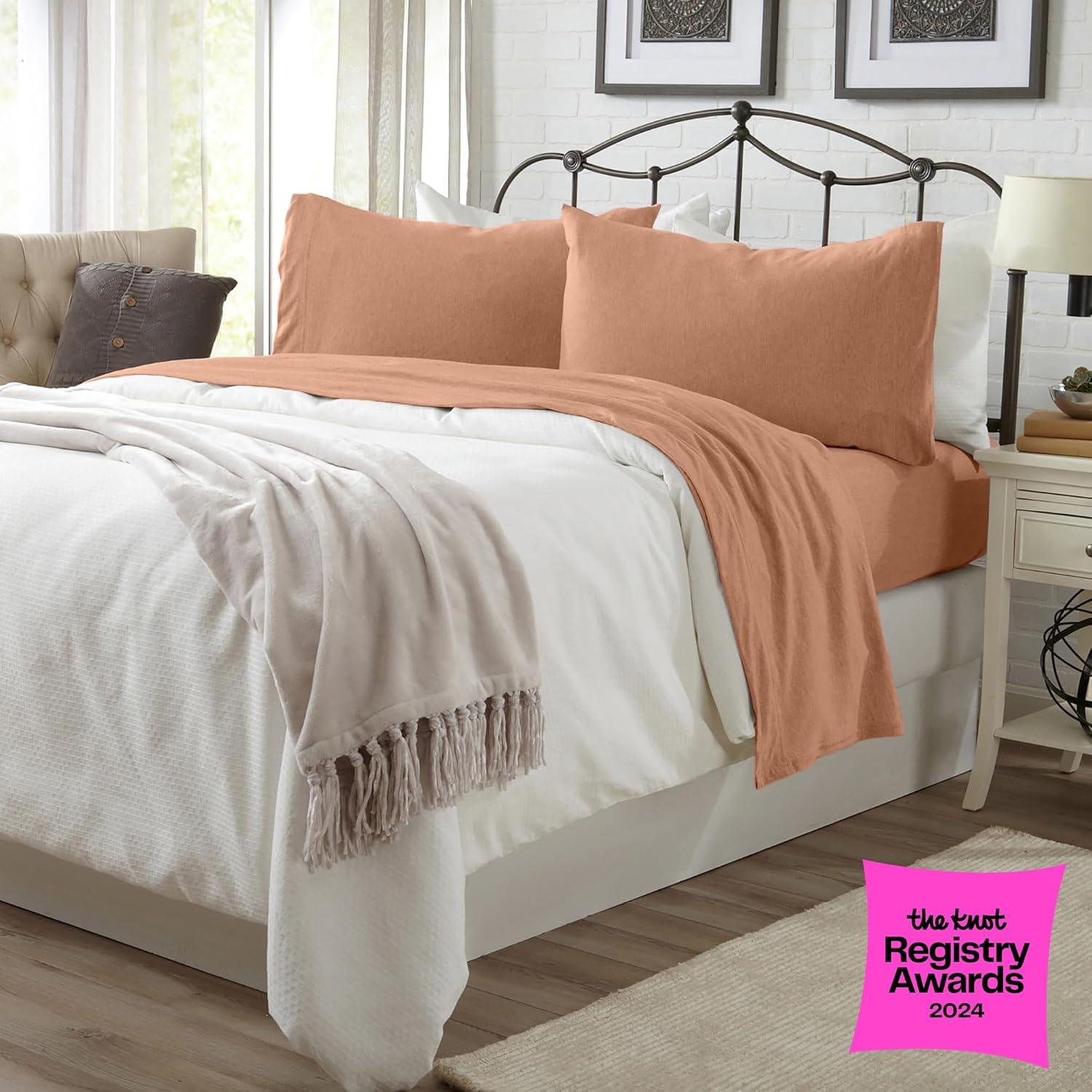 Cotton Blend Jersey Knit Super Soft Sheet Set