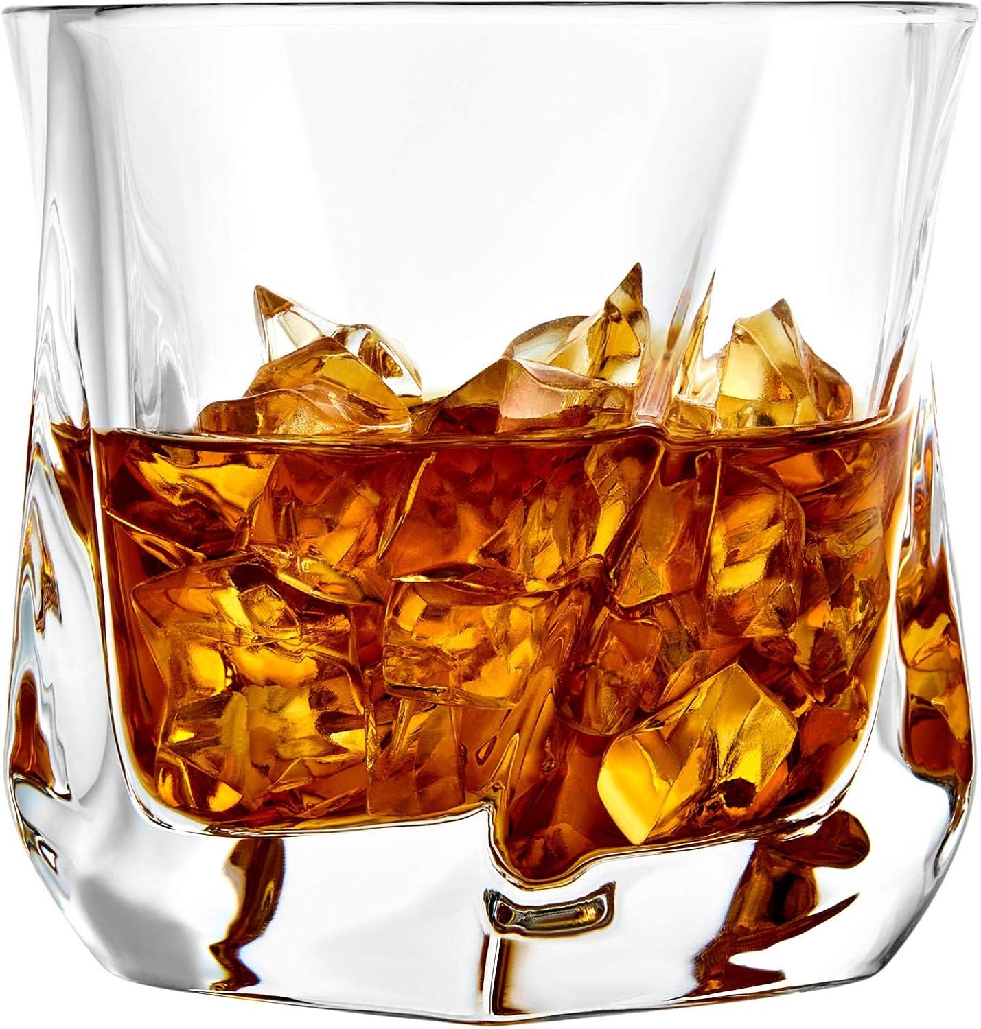 JoyJolt Aurora Whiskey Glasses, 7.4oz. (Set of 2)