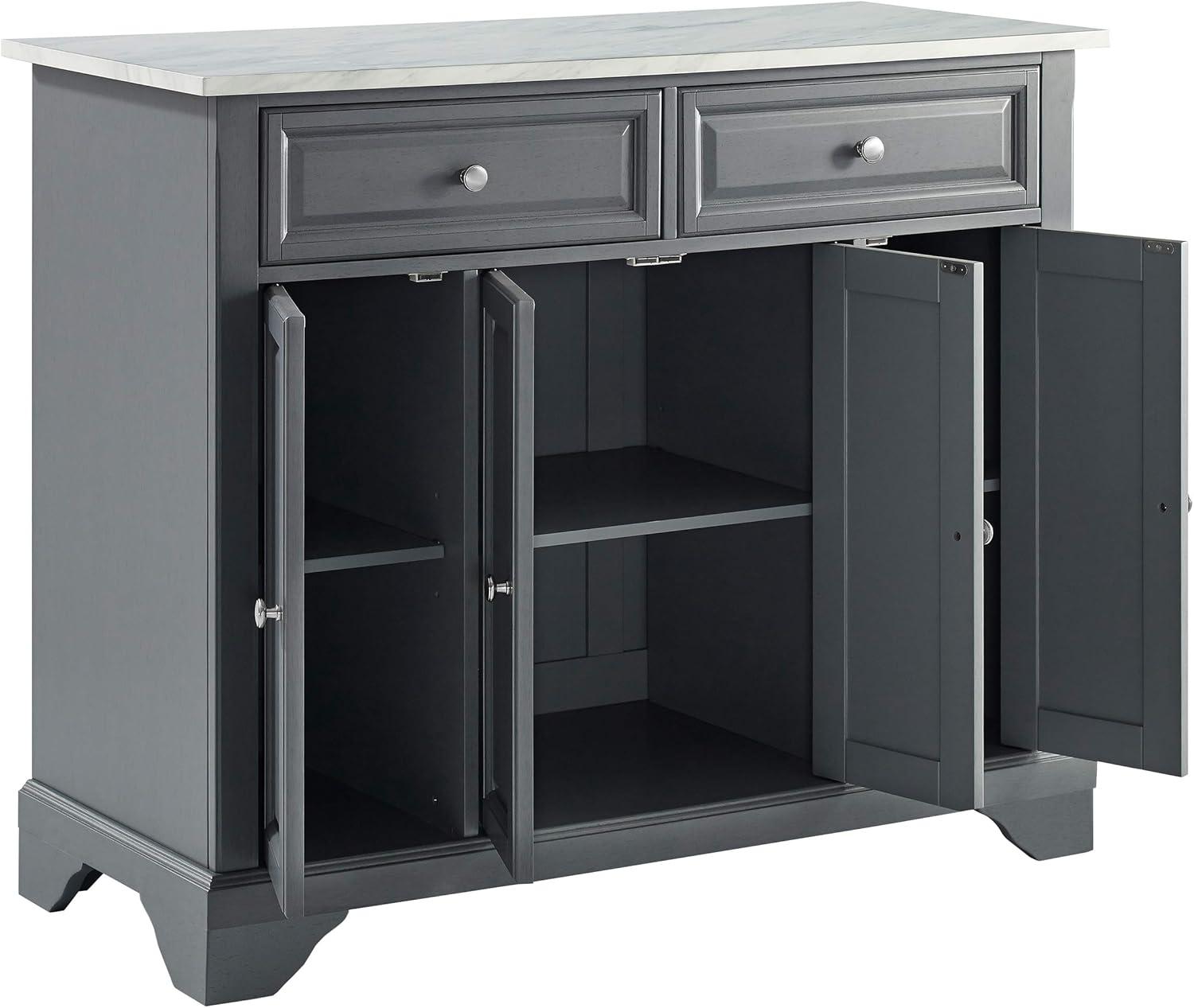 Avery Kitchen Cart - Crosley: Hardwood Brushed Nickel