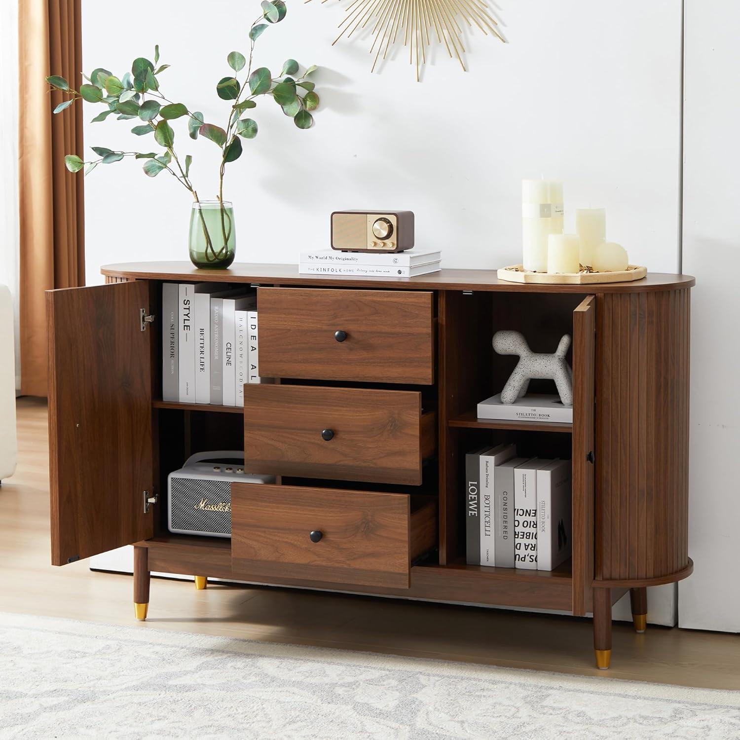 George Oliver Evana 55"Sideboard with 3 Drawer