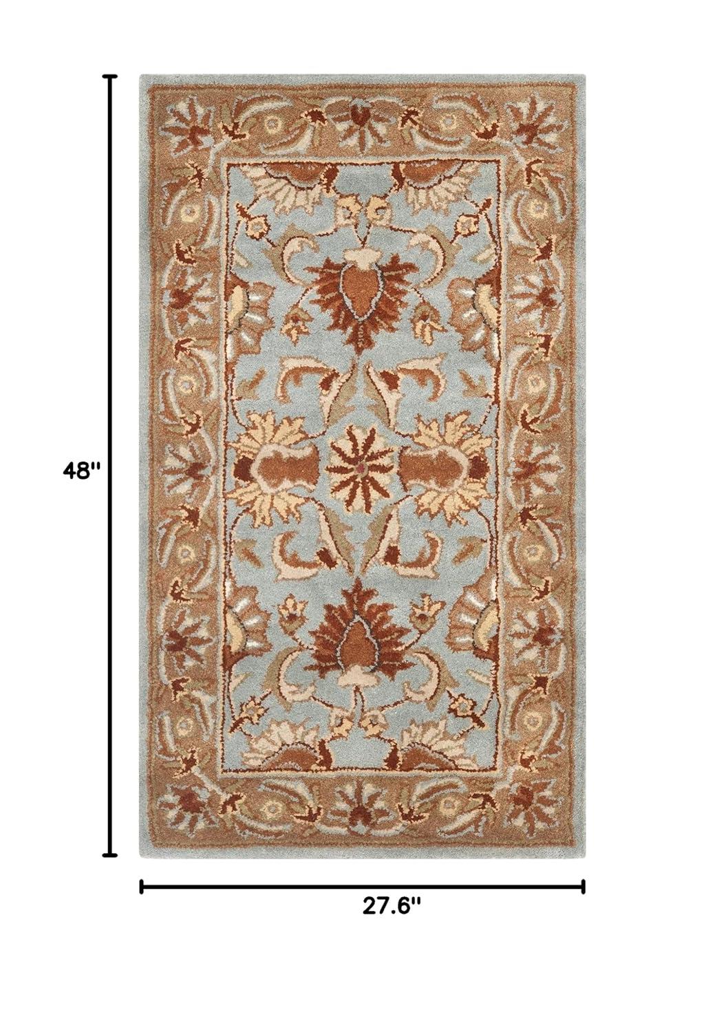 Heritage HG822 Handmade Accent Rug - 2'3"x4' - Blue/Beige - Safavieh
