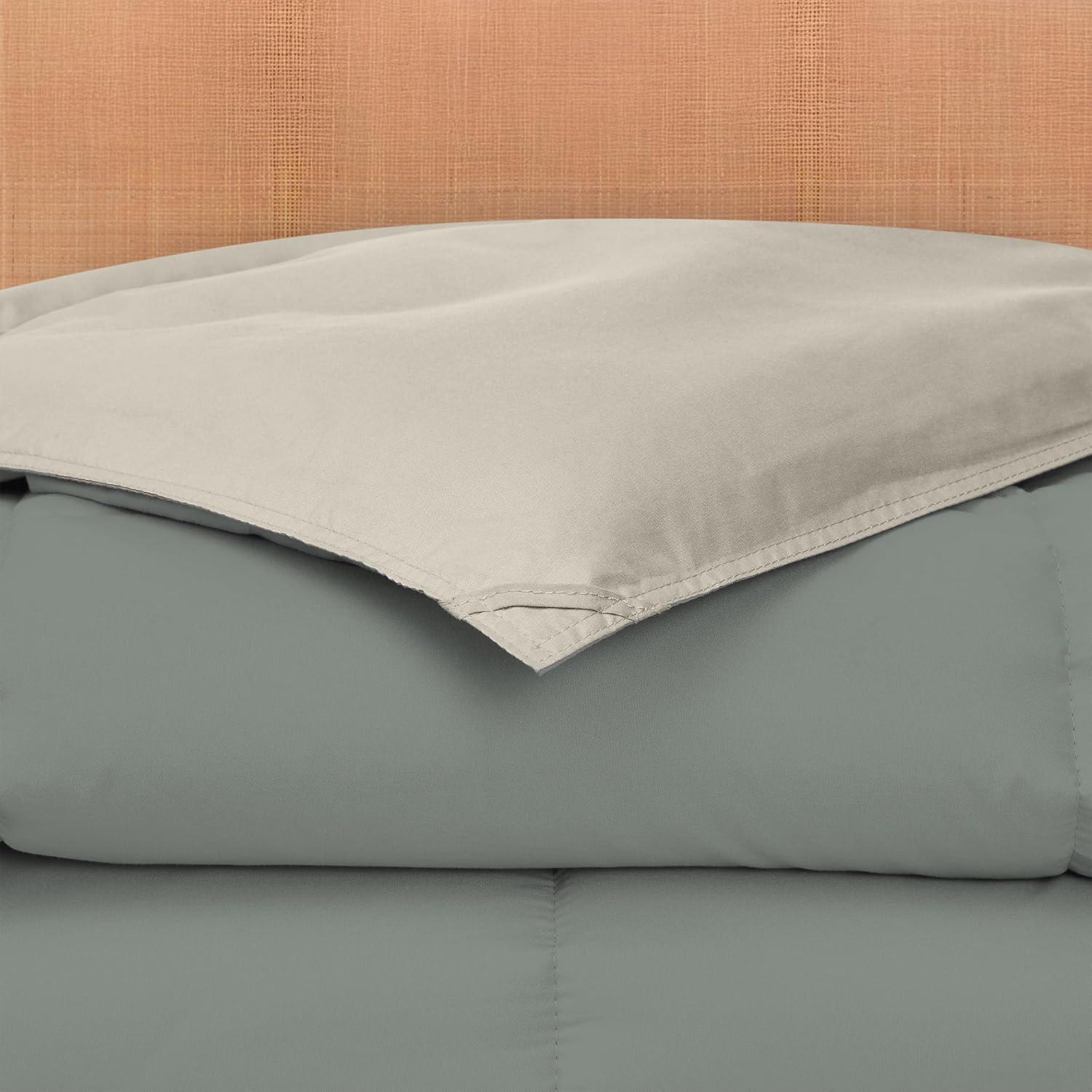 Modern Threads Modern Threads Sanctuary by PCT Down Alternative Microfiber Quilted Reversible Comforter & Duvet Insert - Soft, Comfortable Alternative to Goose Down - Bedding for All Seasons