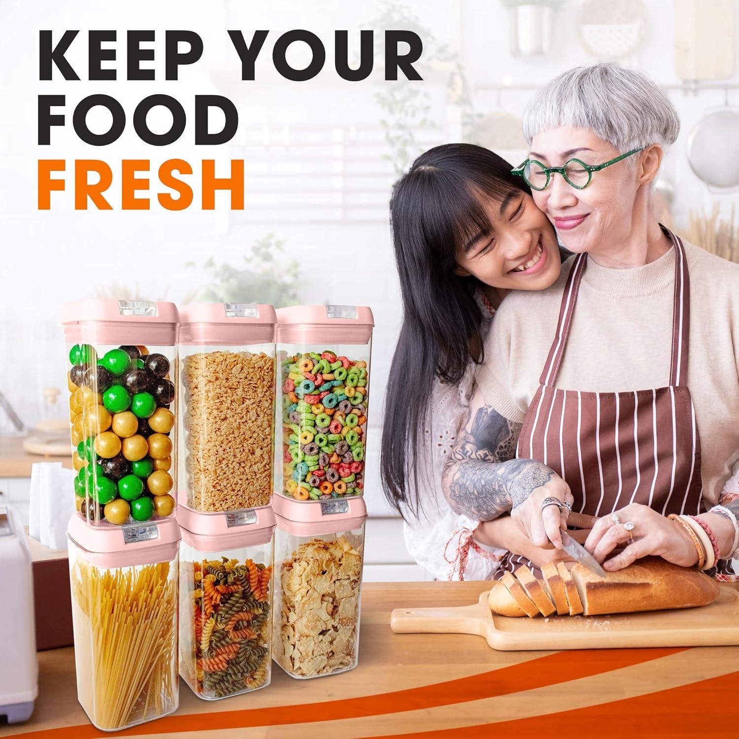 Cheer Collection Cheer Collection Food Storage - Set of 6 Containers and 6 Lids (Set of 6)