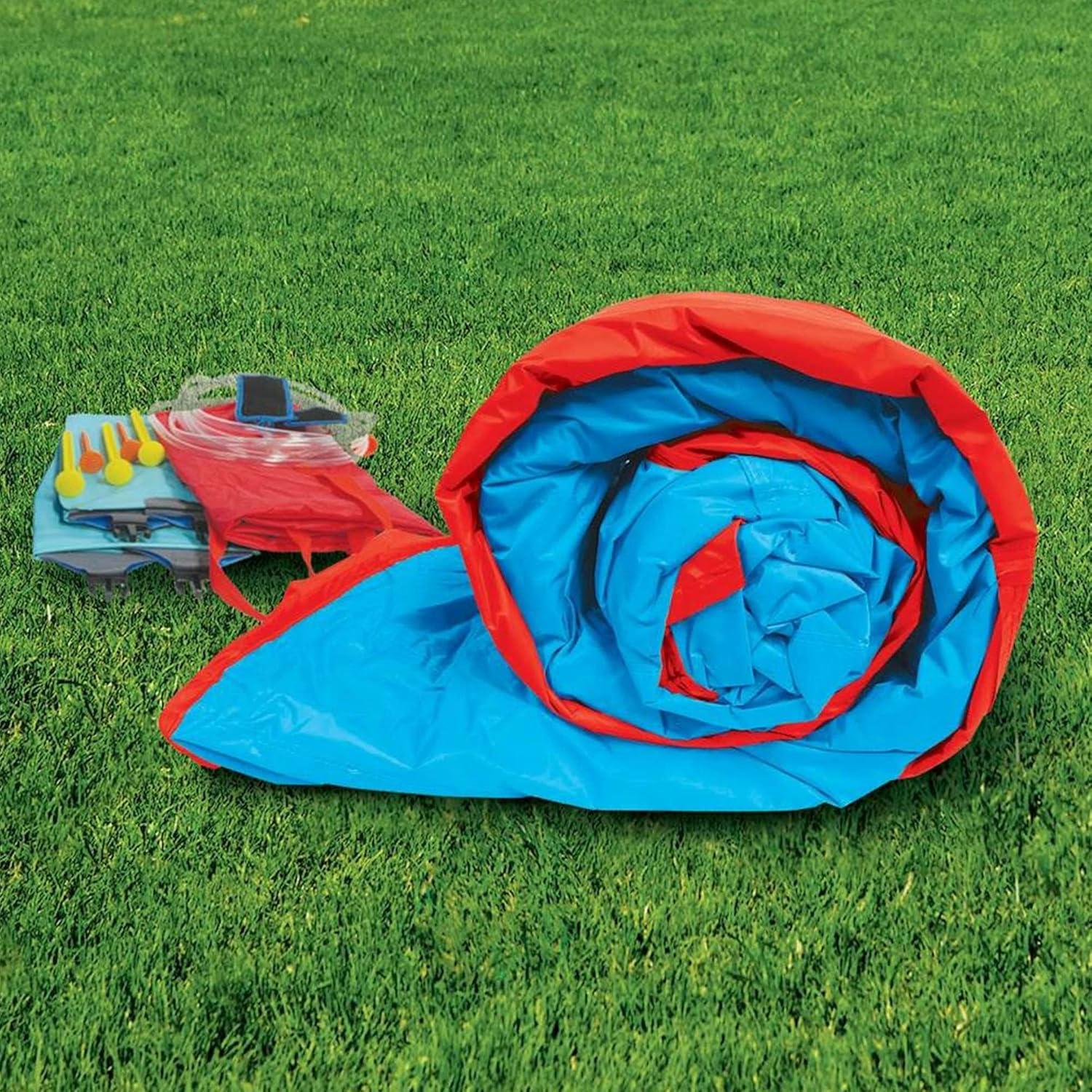 Banzai Banzai Pipeline Twist Kids Inflatable Outdoor Water Pool Aqua Park and Slides