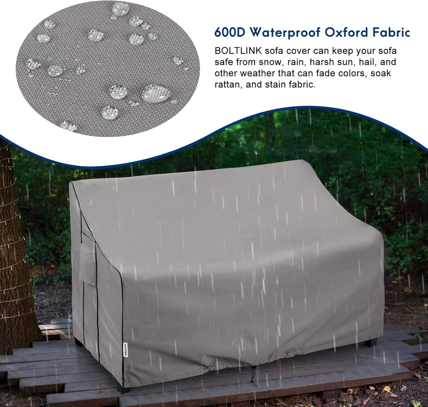 Outdoor Patio Furniture Covers Waterproof ,Durable 3-Seater Sofa Cover Fits up to 79W x 38D x 35H inches