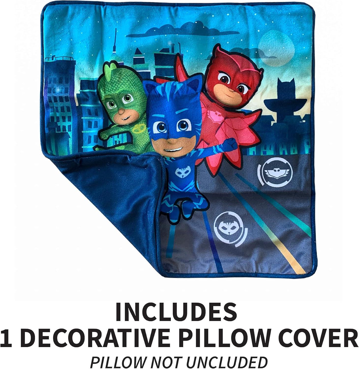 Franco Kids Bedding Soft Decorative Pillow Cover, 15 in x 15 in, PJ Masks