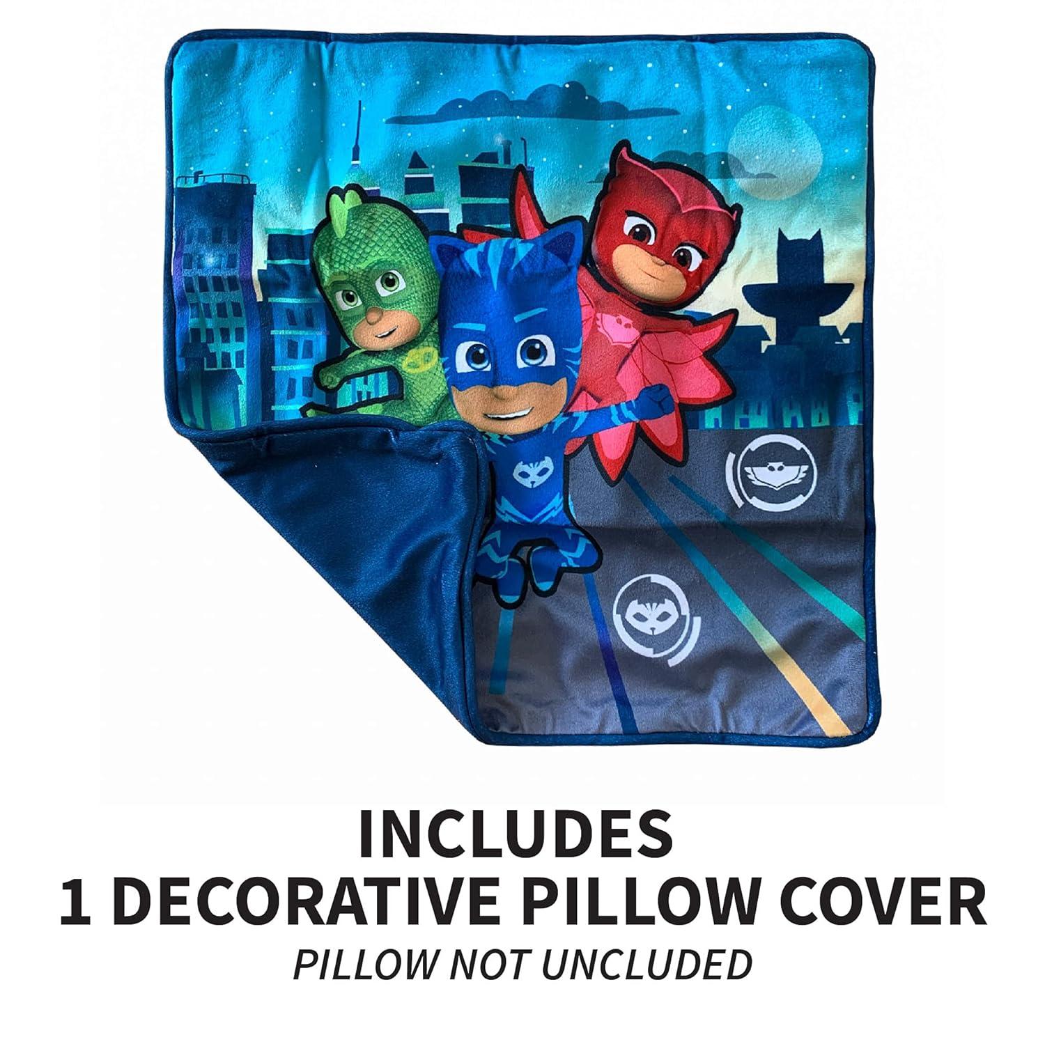 Franco Kids Bedding Soft Decorative Pillow Cover, 15 in x 15 in, PJ Masks