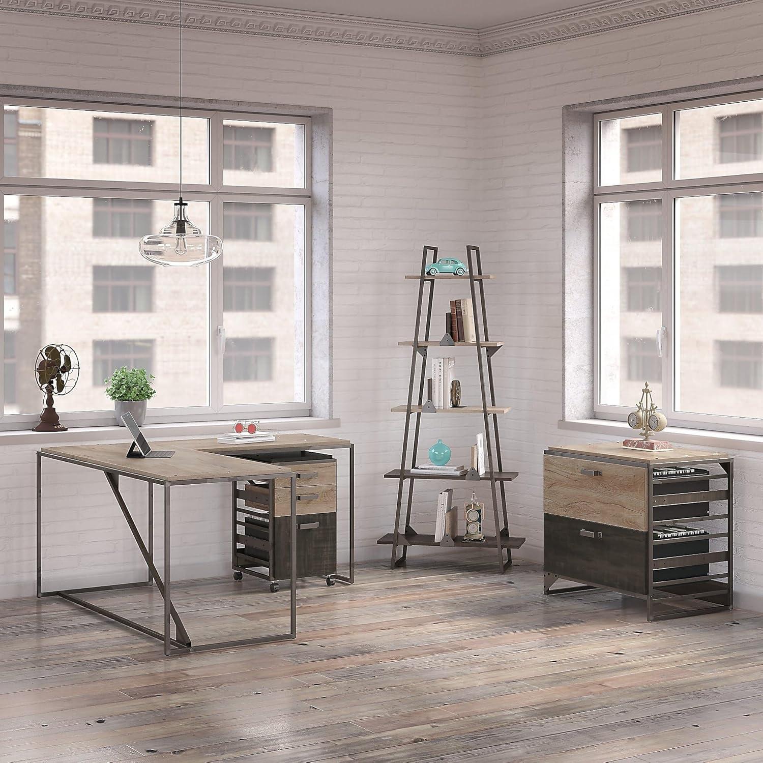 Bush Furniture Refinery Lateral File Cabinet in Rustic Gray