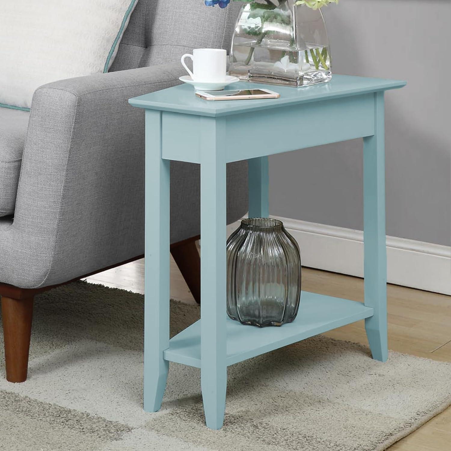 Convenience Concepts American Heritage Wedge End Table, Sea Foam Blue