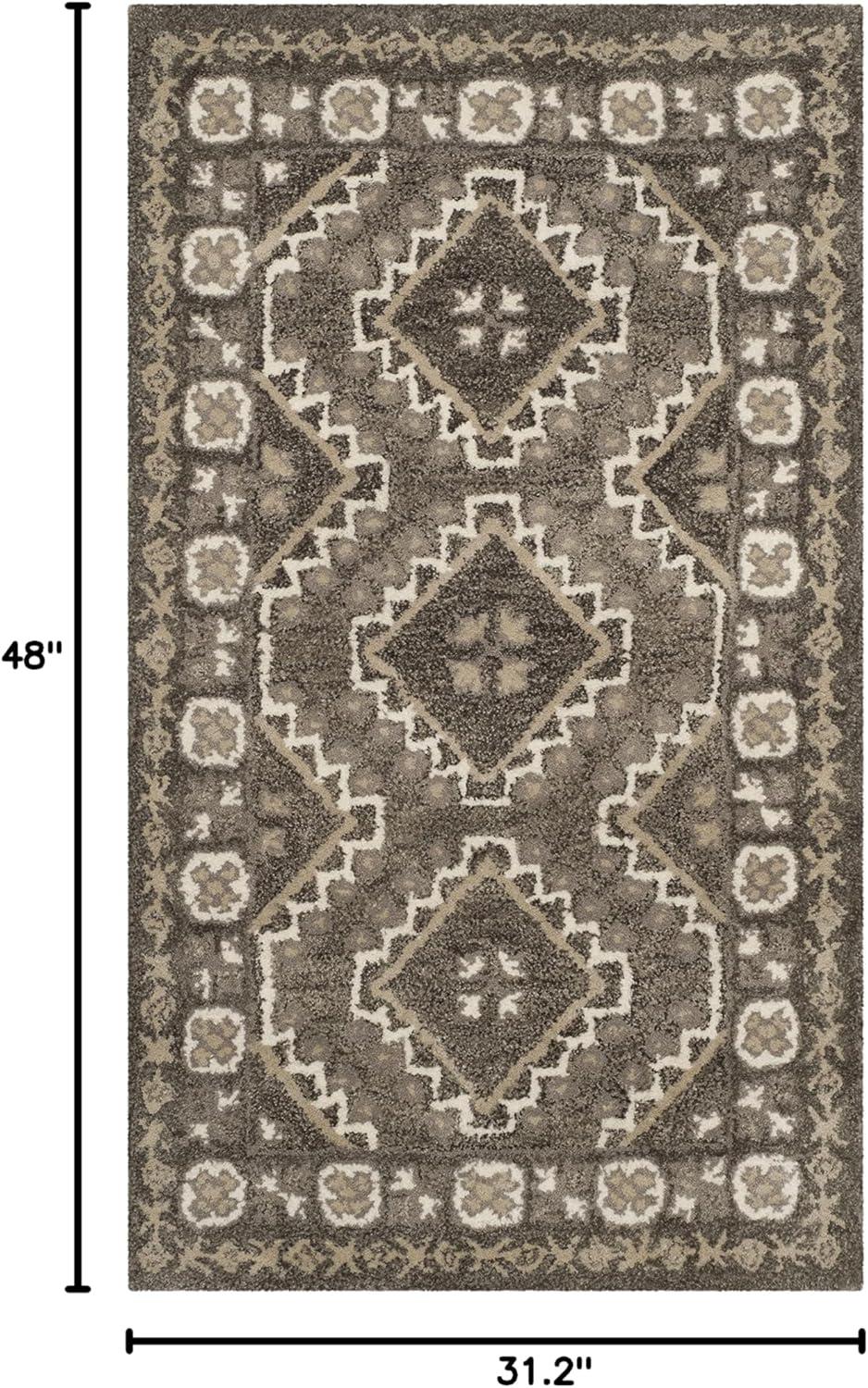 Bella BEL672 Hand Tufted Accent Rug - Brown/Taupe - 2'6"x4' - Safavieh.