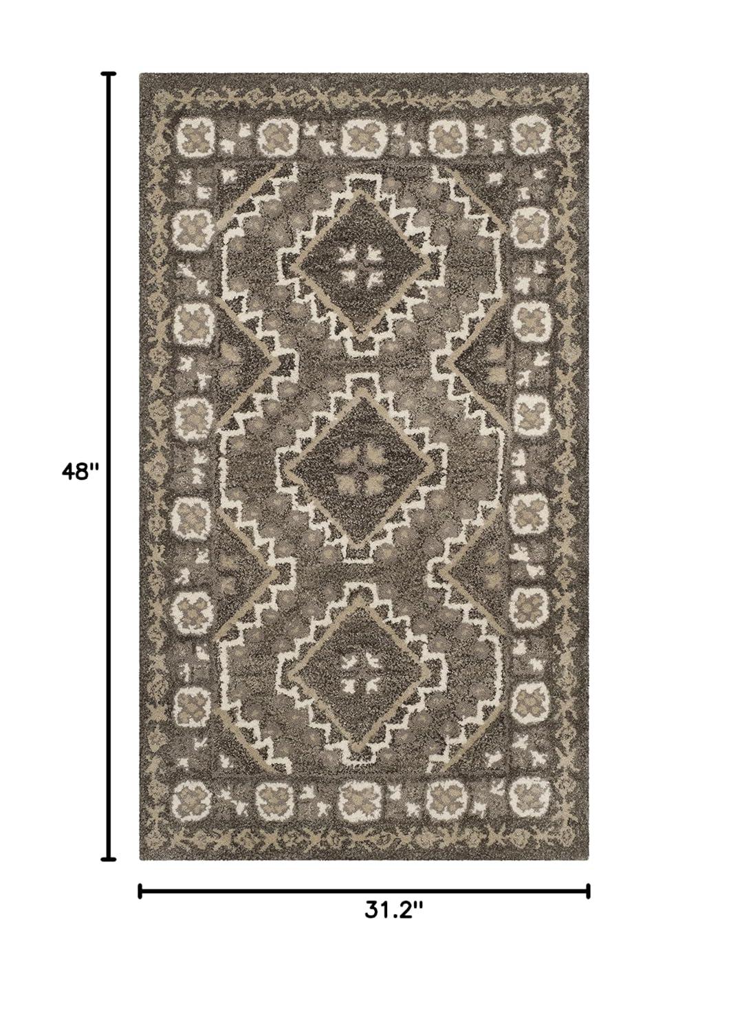 Bella BEL672 Hand Tufted Accent Rug - Brown/Taupe - 2'6"x4' - Safavieh.