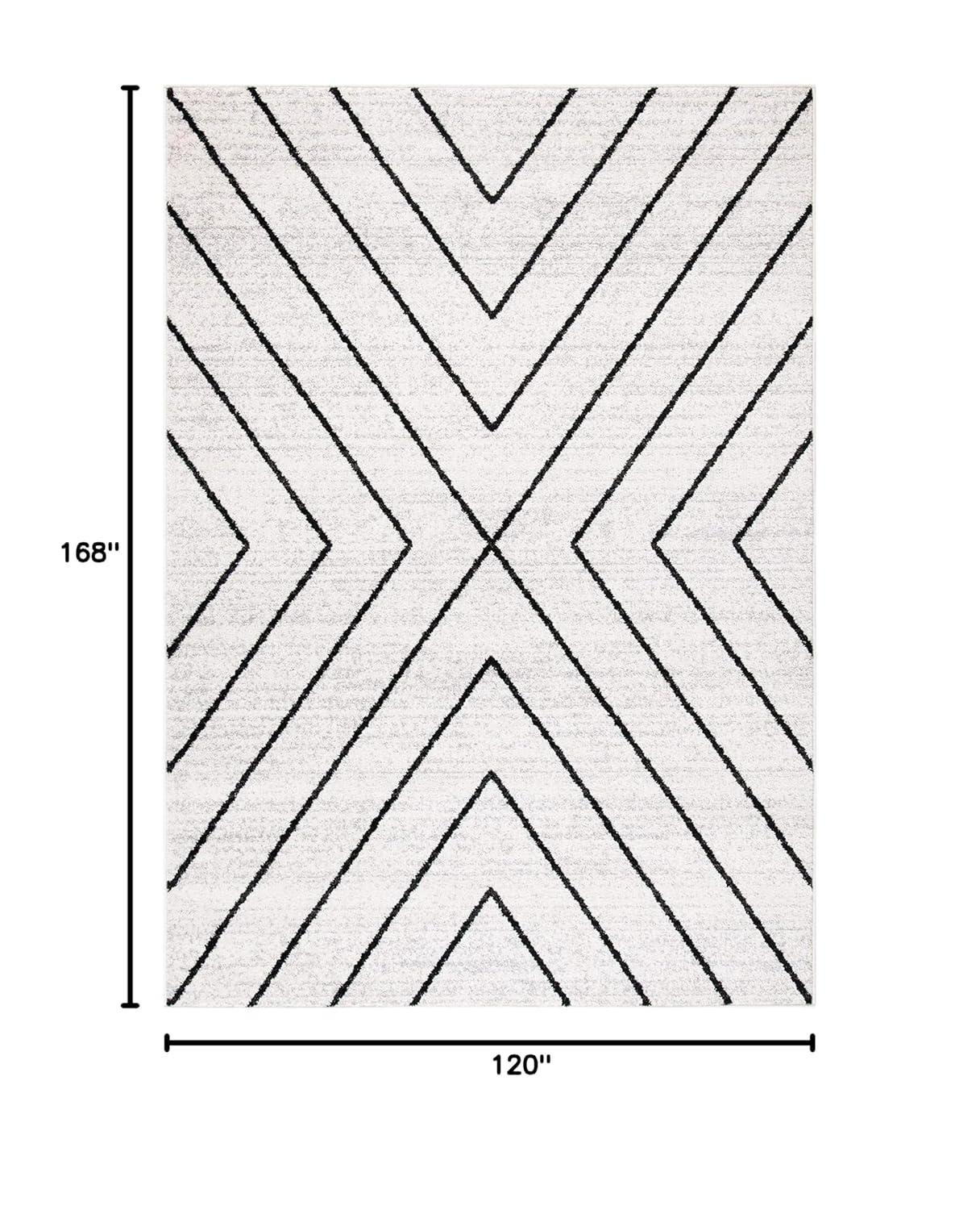 Adirondack ADR251 Machine Made Indoor Area Rug - Ivory/Grey - 10'x14' - Safavieh