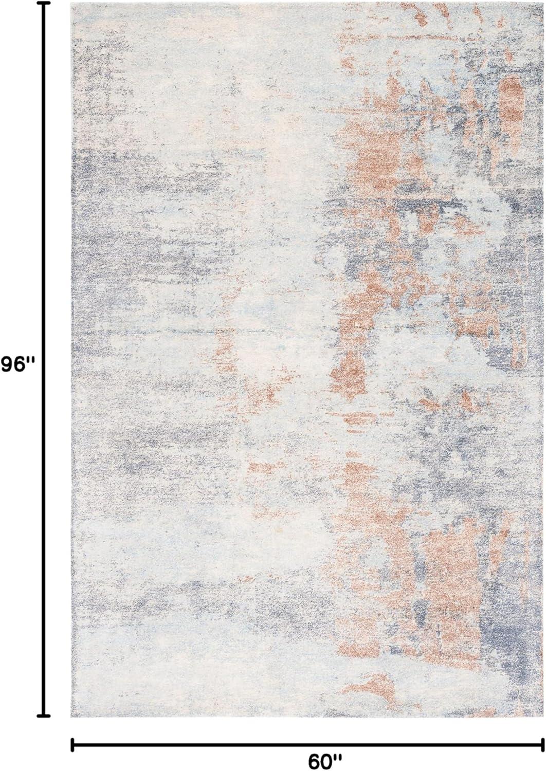 Restoration Vintage RVT113 Hand Tufted Area Rug - Blue/Brown - 5'x8' - Safavieh.