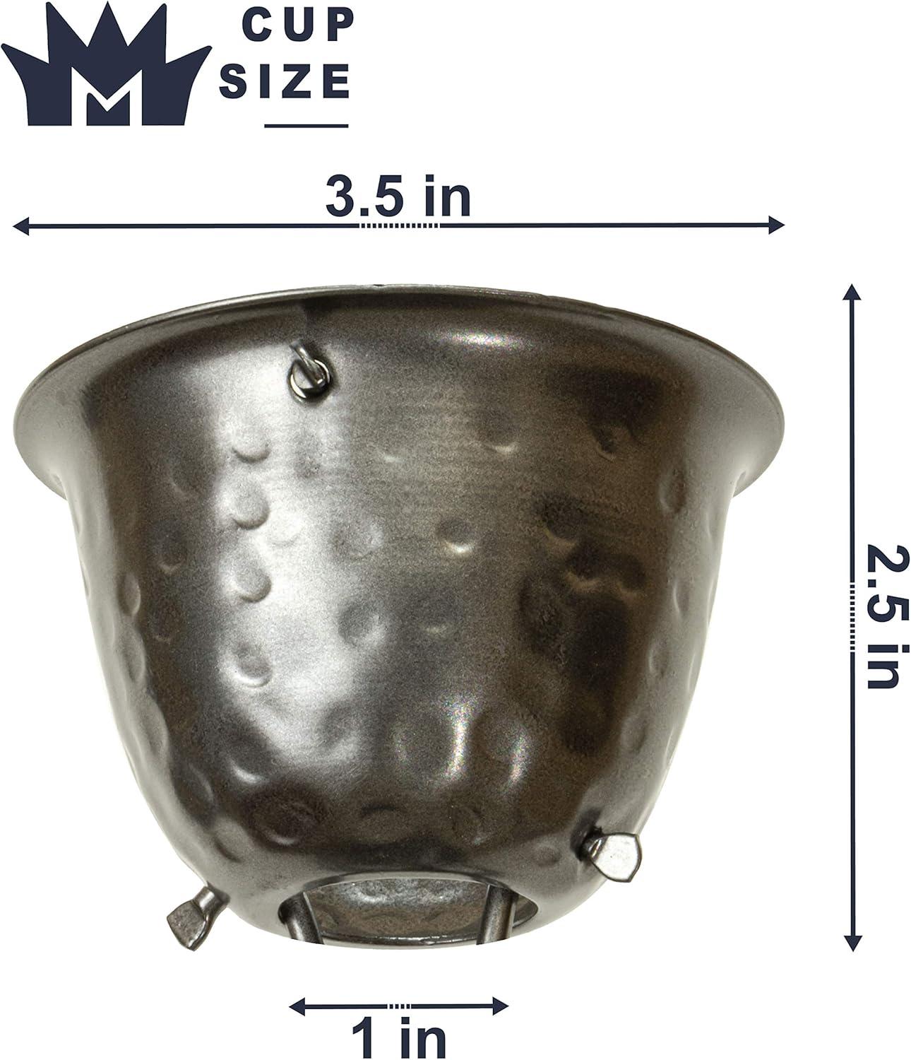 Monarch Rain Chains Aluminum Hammered Cup Rain Chain Replacement Downspout for Gutters