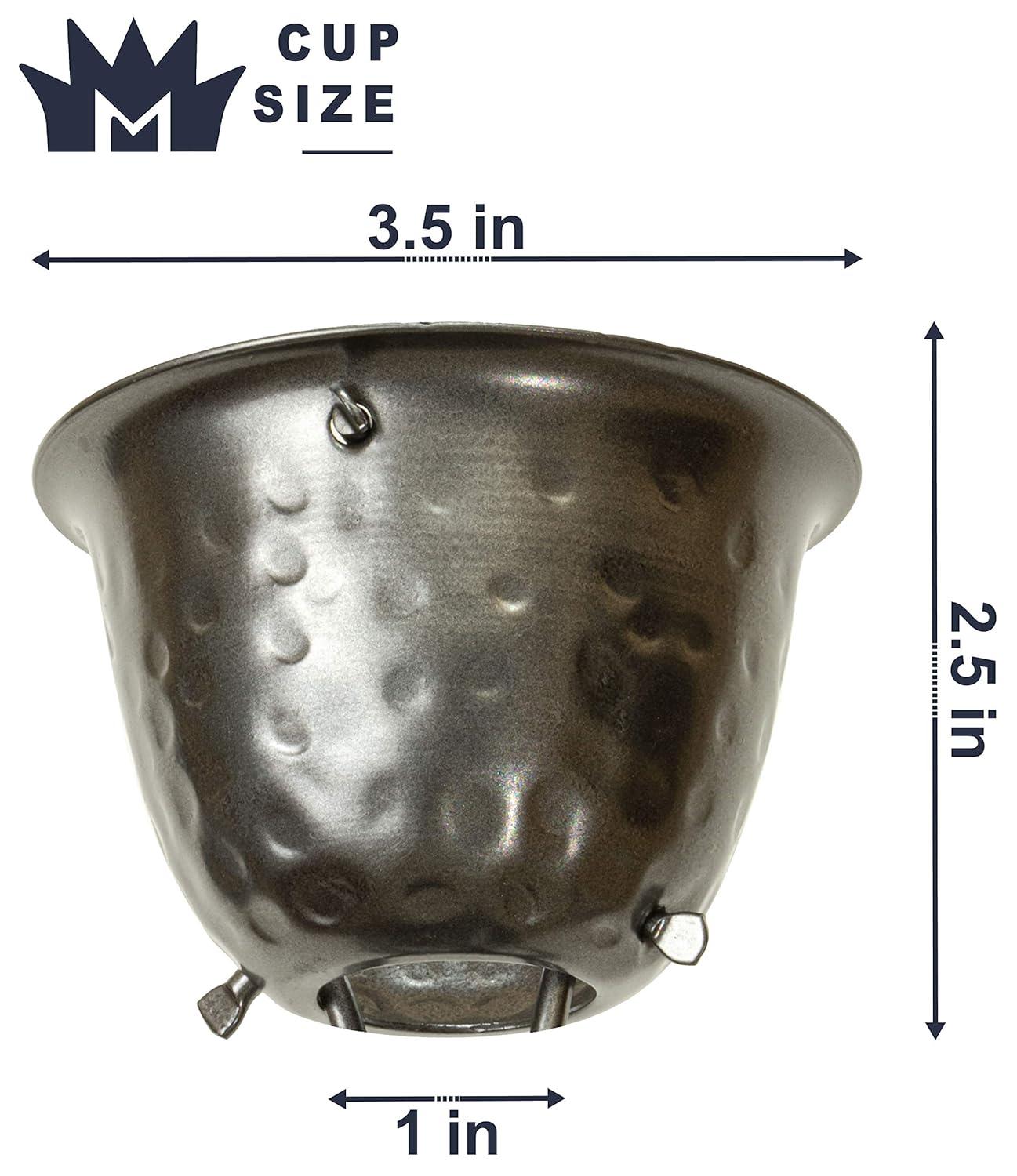 Monarch Rain Chains Aluminum Hammered Cup Rain Chain Replacement Downspout for Gutters