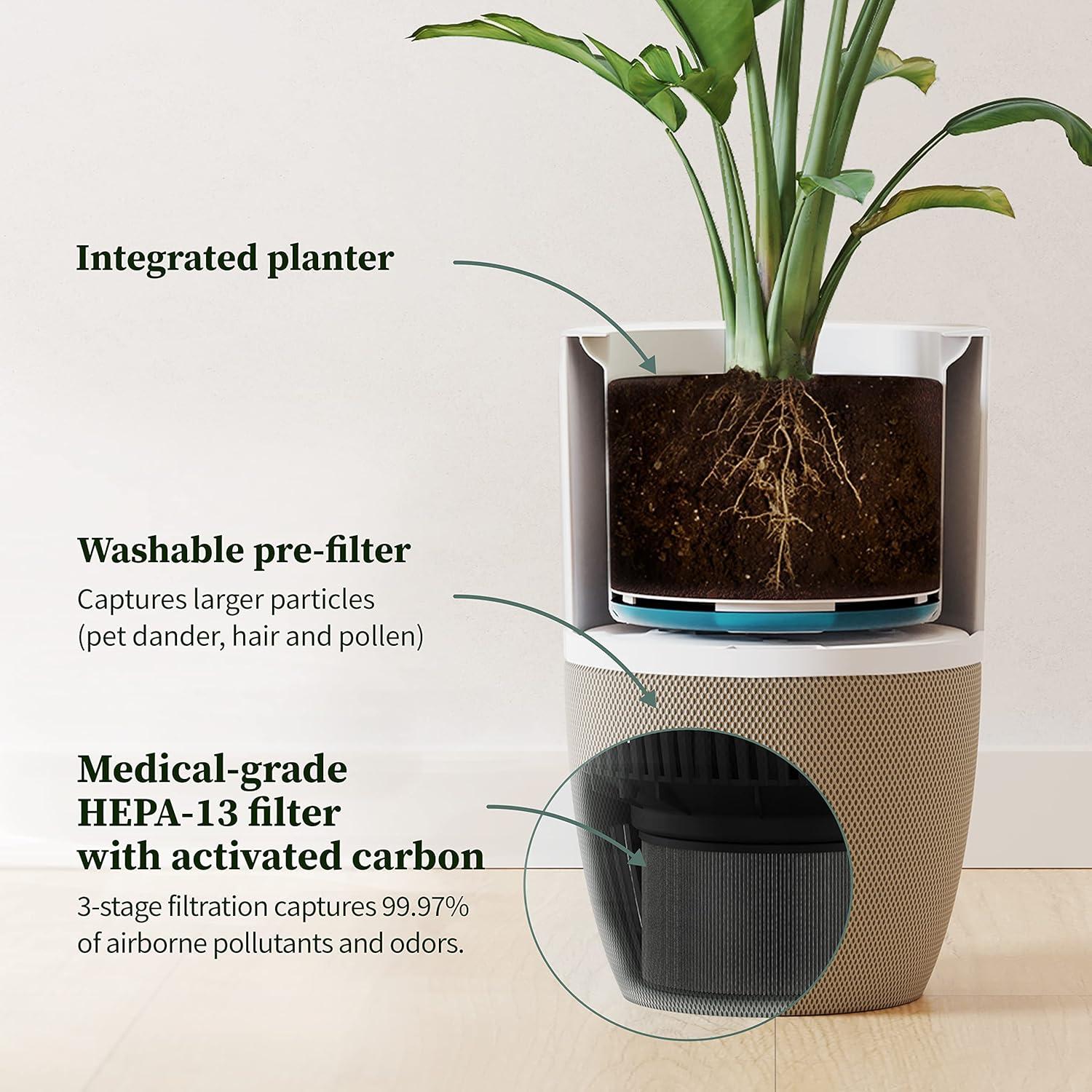 Dupray Bloom™ Air Purifier | Smart Medical-Grade HEPA-13 Air Filtration With Integrated Planter