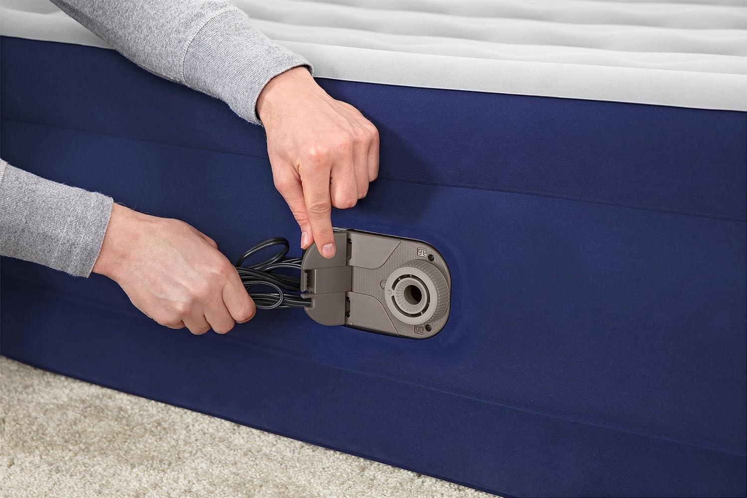Bestway Tritech Air Mattress Queen 15" with Built-in AC Pump Included