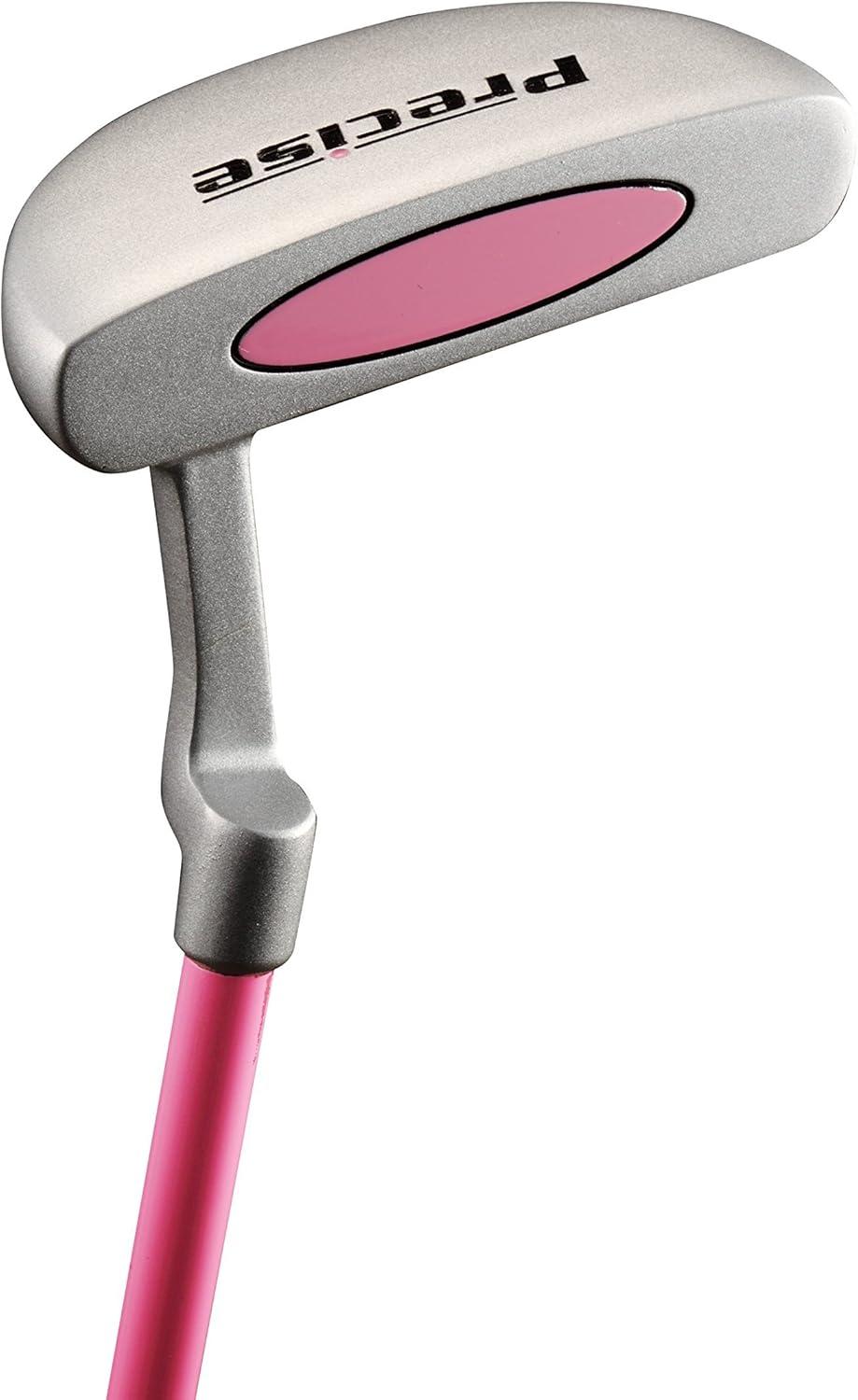 Precise X7 Junior Boys & Girls Complete Left Handed Golf Clubs Set for Children - Age 3-5, Pink Color
