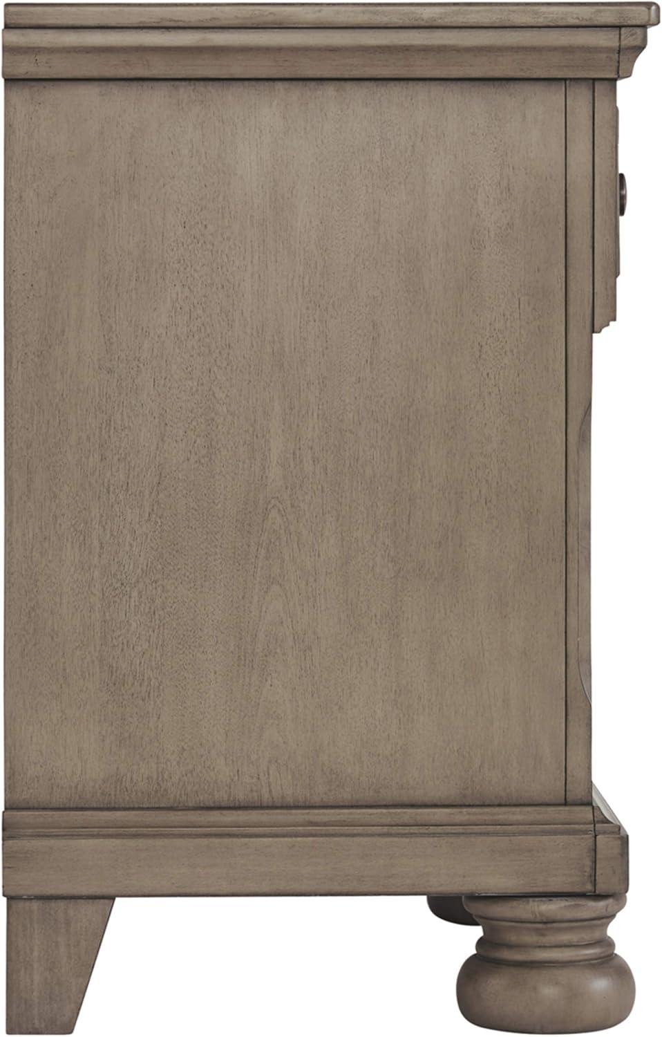 Lettner Traditional Light Gray 1-Drawer Nightstand with Bun Feet