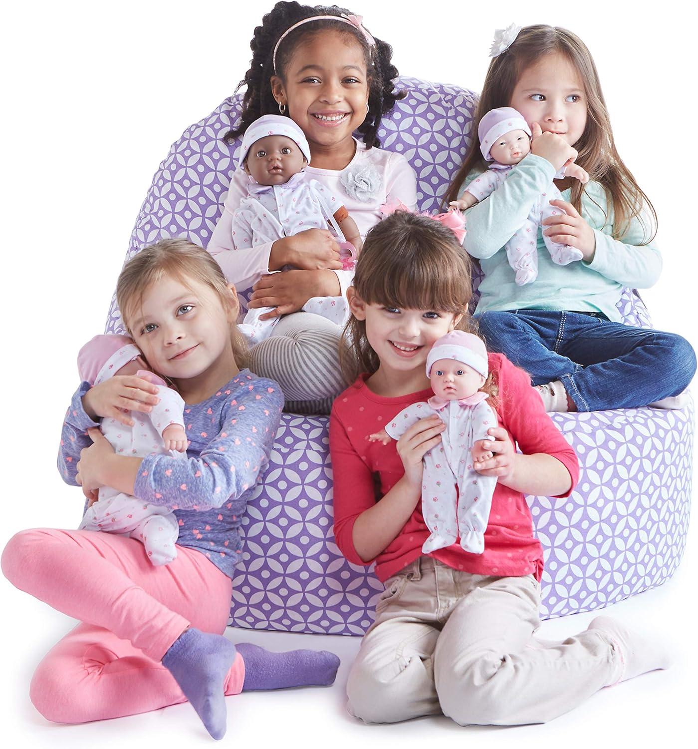 Caucasian 11-inch Small Soft Body Baby Doll | JC Toys - La Baby | Washable |Removable Pink Outfit w/ Hat & Blanket | For Children 12 Months +