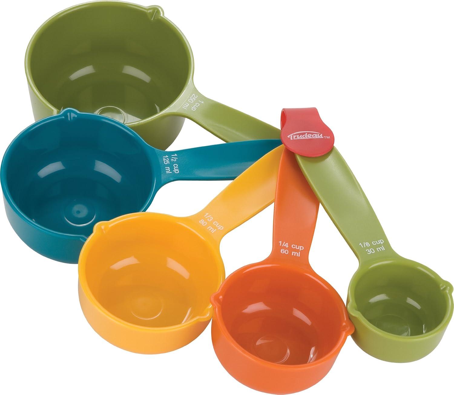 Multicolor Plastic Metric and Imperial Measuring Cups Set