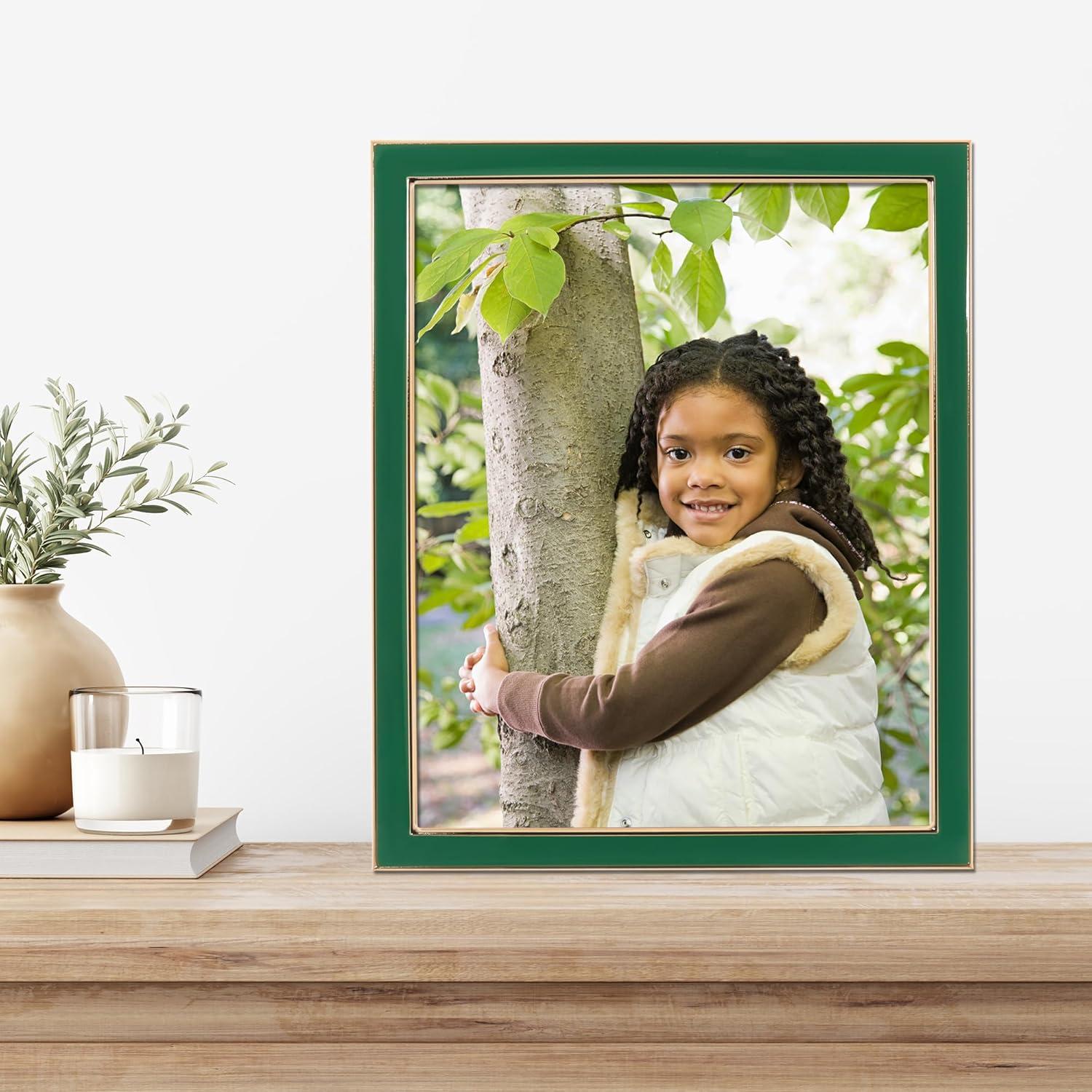 Lawrence Frames 8.78" x 10.79" Polystyrene Picture Frame, Green
