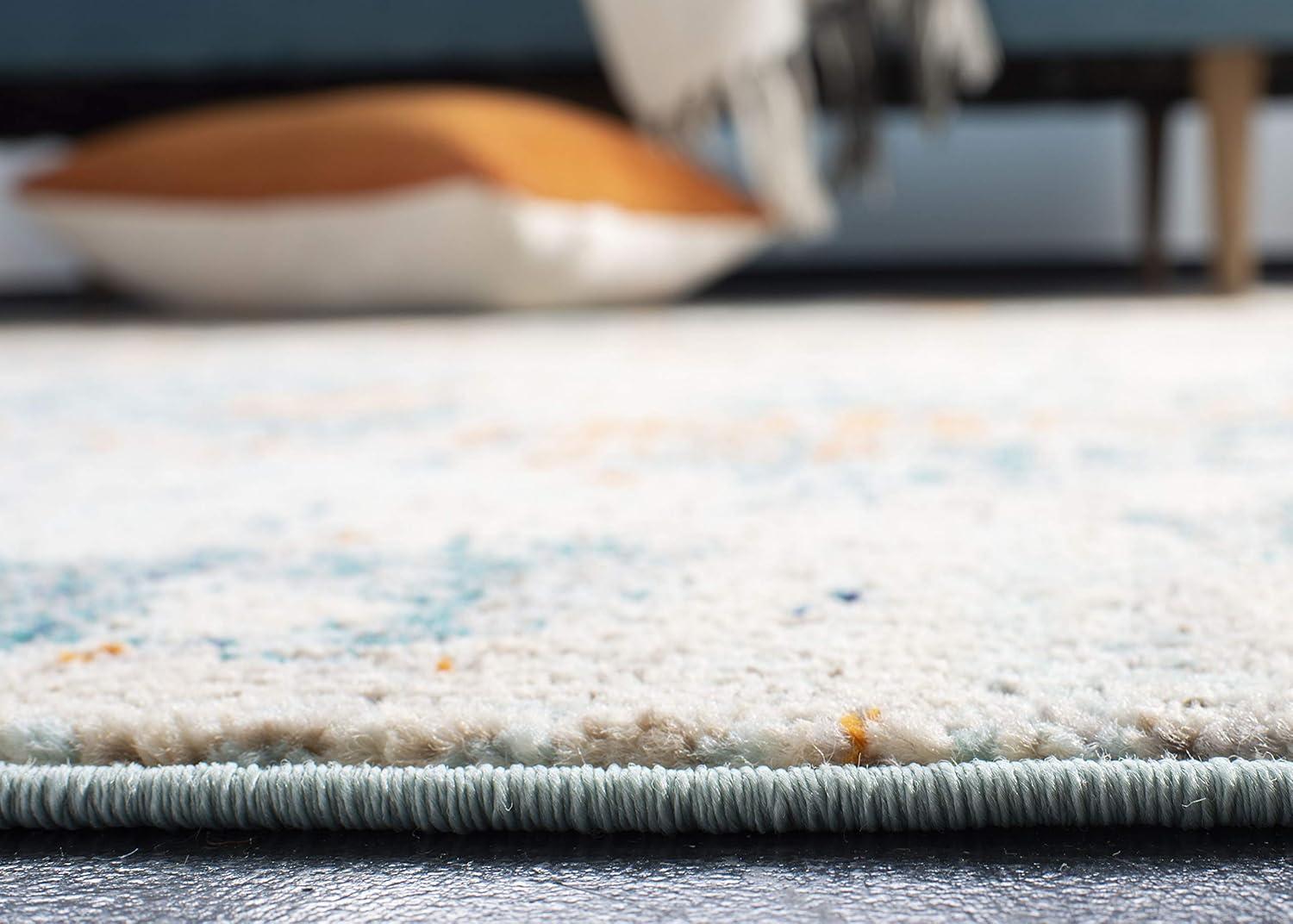 Madison MAD457 Power Loomed Indoor Area Rug - Light Blue/Beige - 5'3"x7'6" - Safavieh
