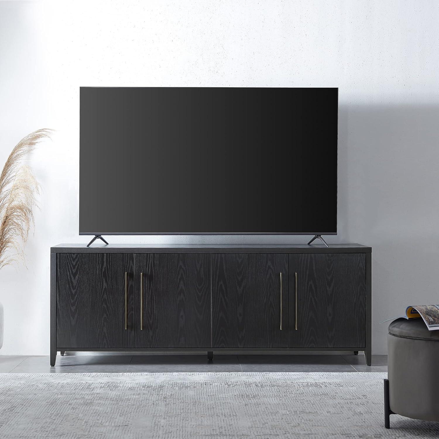 Henn&Hart 68" Black Grain TV Stand