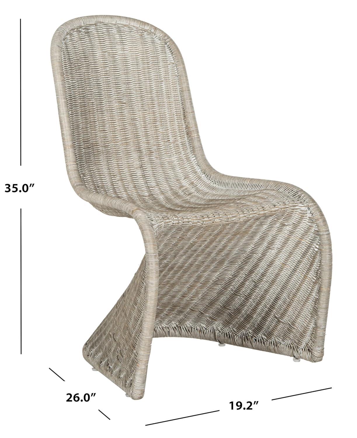 Tana Wicker Side Chair (Set of 2) - SEA8009 - Natural White Wash - Safavieh