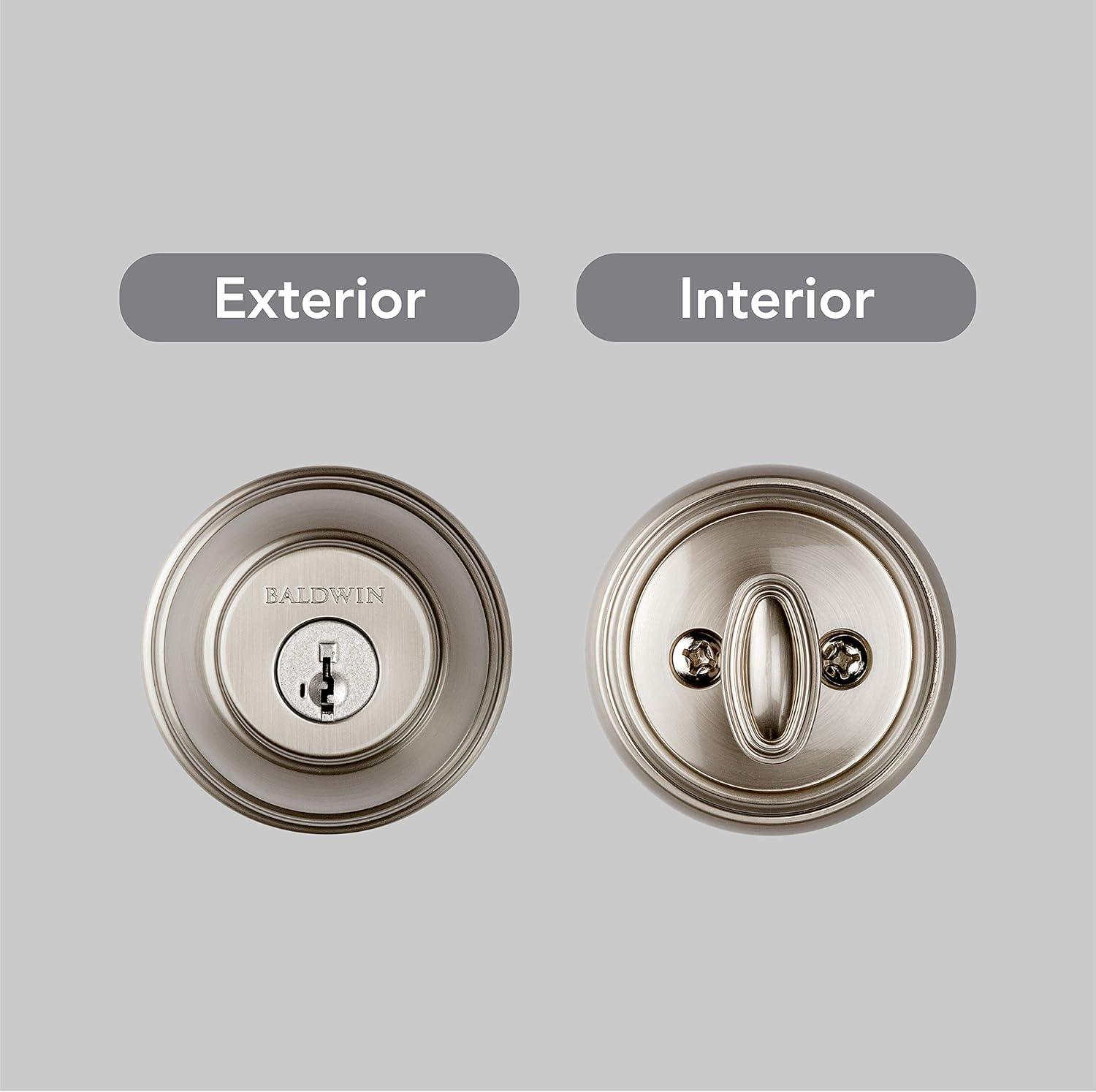 Baldwin Prestige 380 Round Single Cylinder Deadbolt Featuring SmartKey® Security