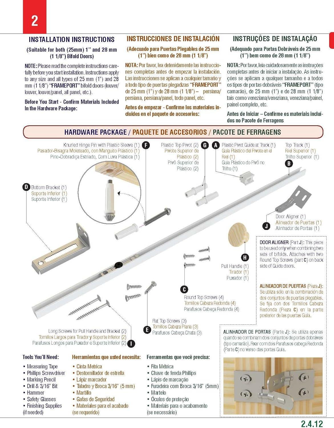 Plantation Louver Louver White Solid Pine Core Bi-fold Door