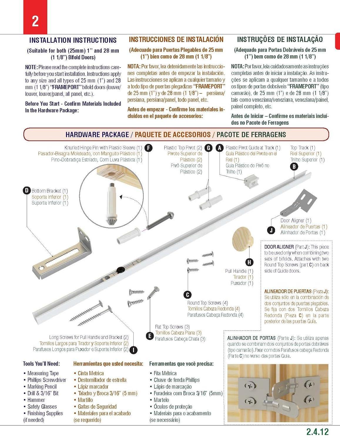 Plantation Louver Louver White Solid Pine Core Bi-fold Door