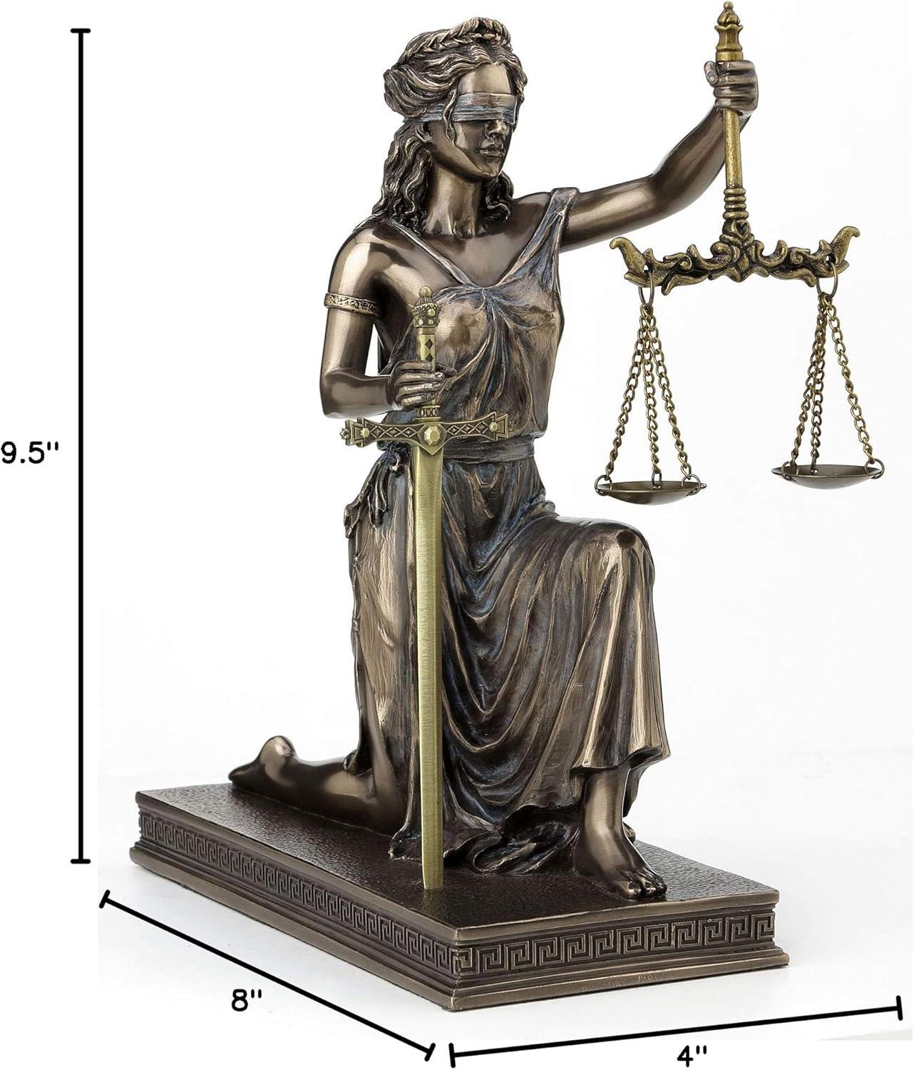 Greek Goddess Lady of Justice Statue 16"H La Justicia Themis Dike Figurine Decor