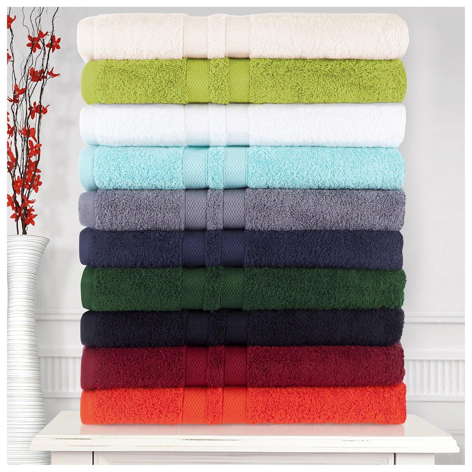 Superior Ultra Soft Cotton Solid 3-Piece Towel Sets, Maroon