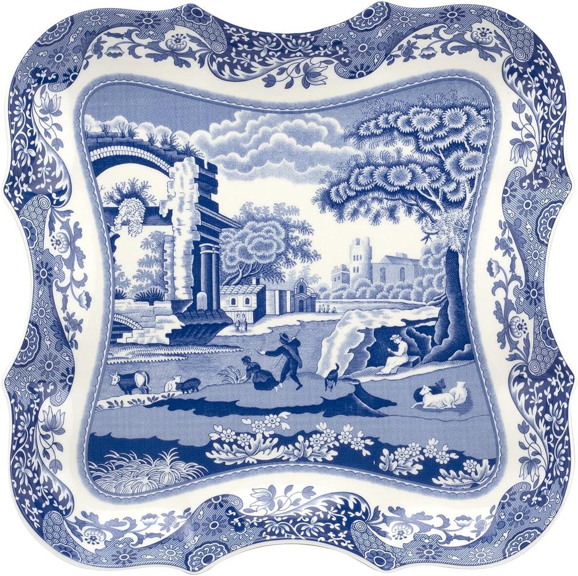 Blue and White Porcelain Square Devonia Tray