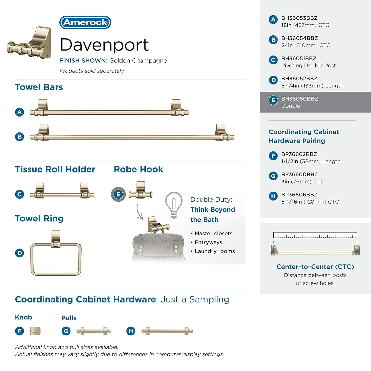 Davenport Wall Mounted Robe Hook