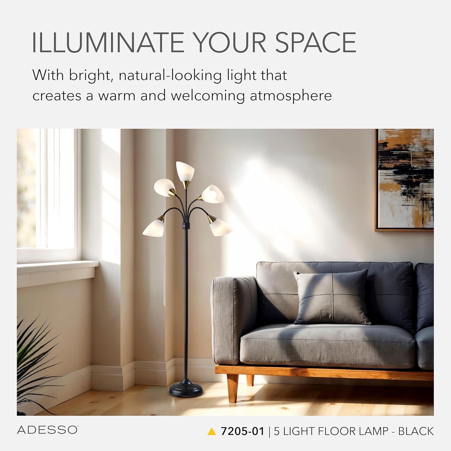 Simplee Adesso 5 Light Floor Lamp