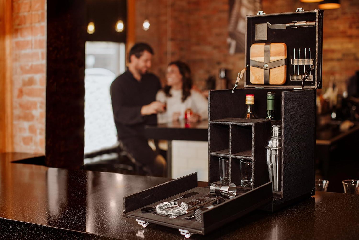 Hamilton Bartender Kit - Portable Bar Case with Cocktail Set