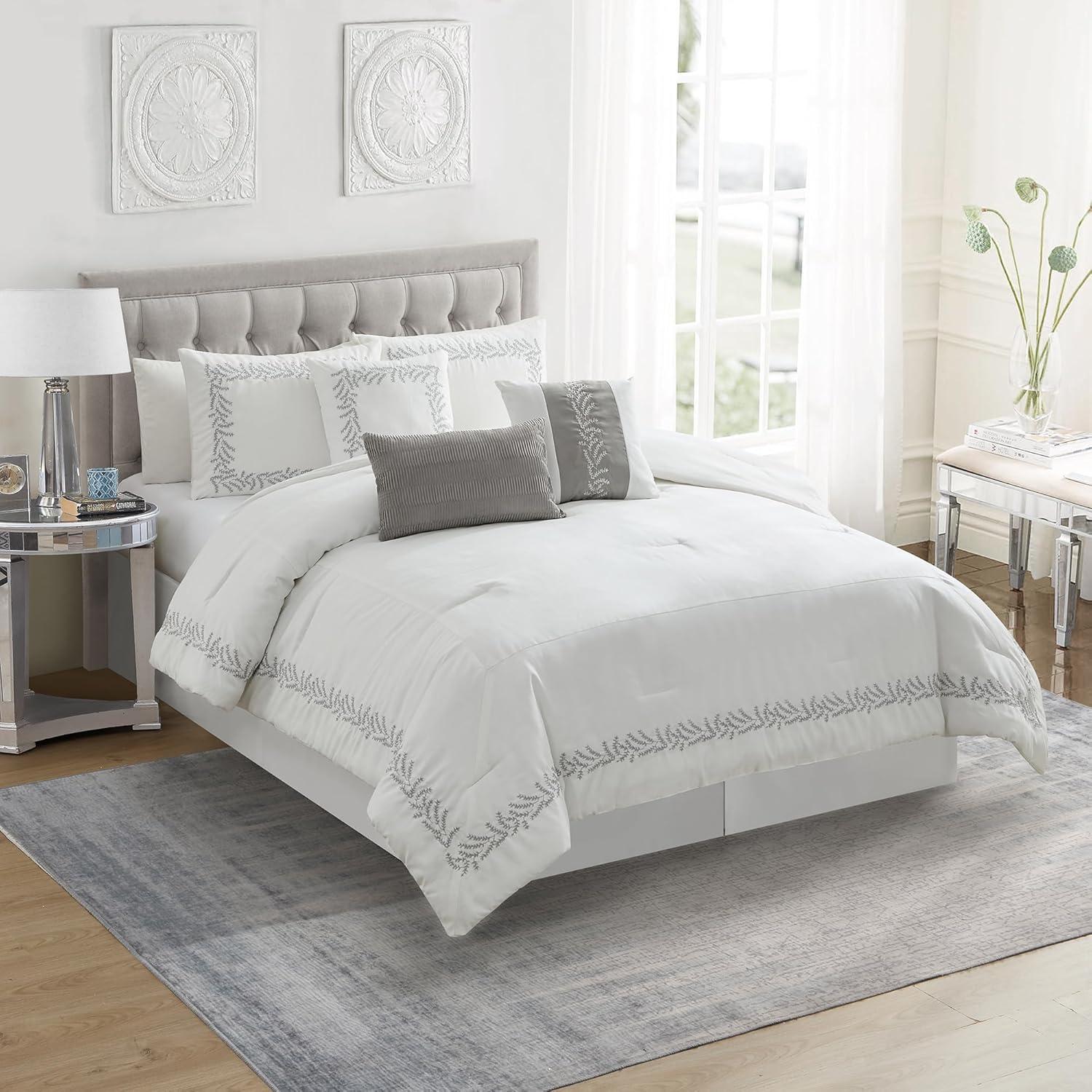 Sweet Home Collection Salerno 7 Piece Faux Suede Elegant Bedding Set By Sweet Home Collection