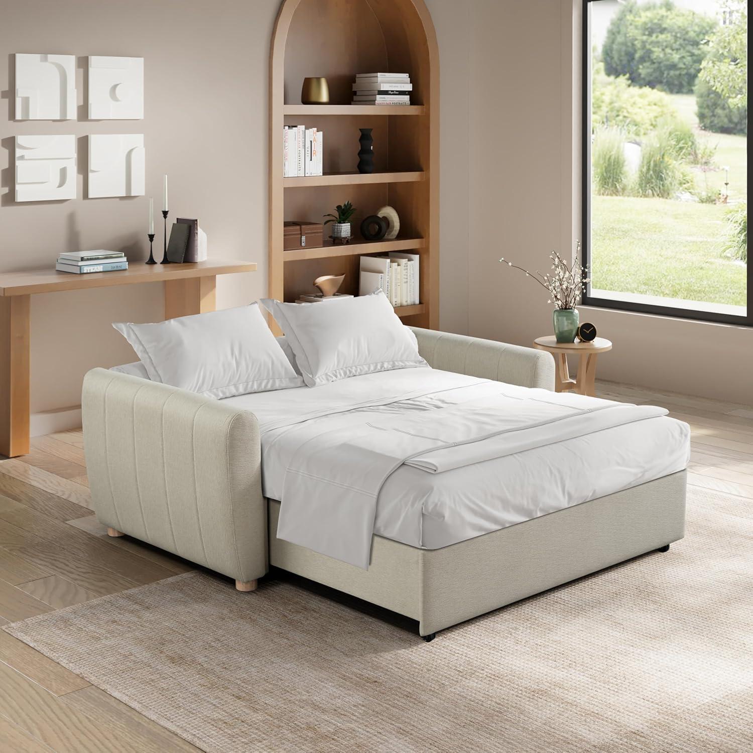 Serta Lowry 66.5" Full-Size Upholstered Convertible Sleeper Loveseat