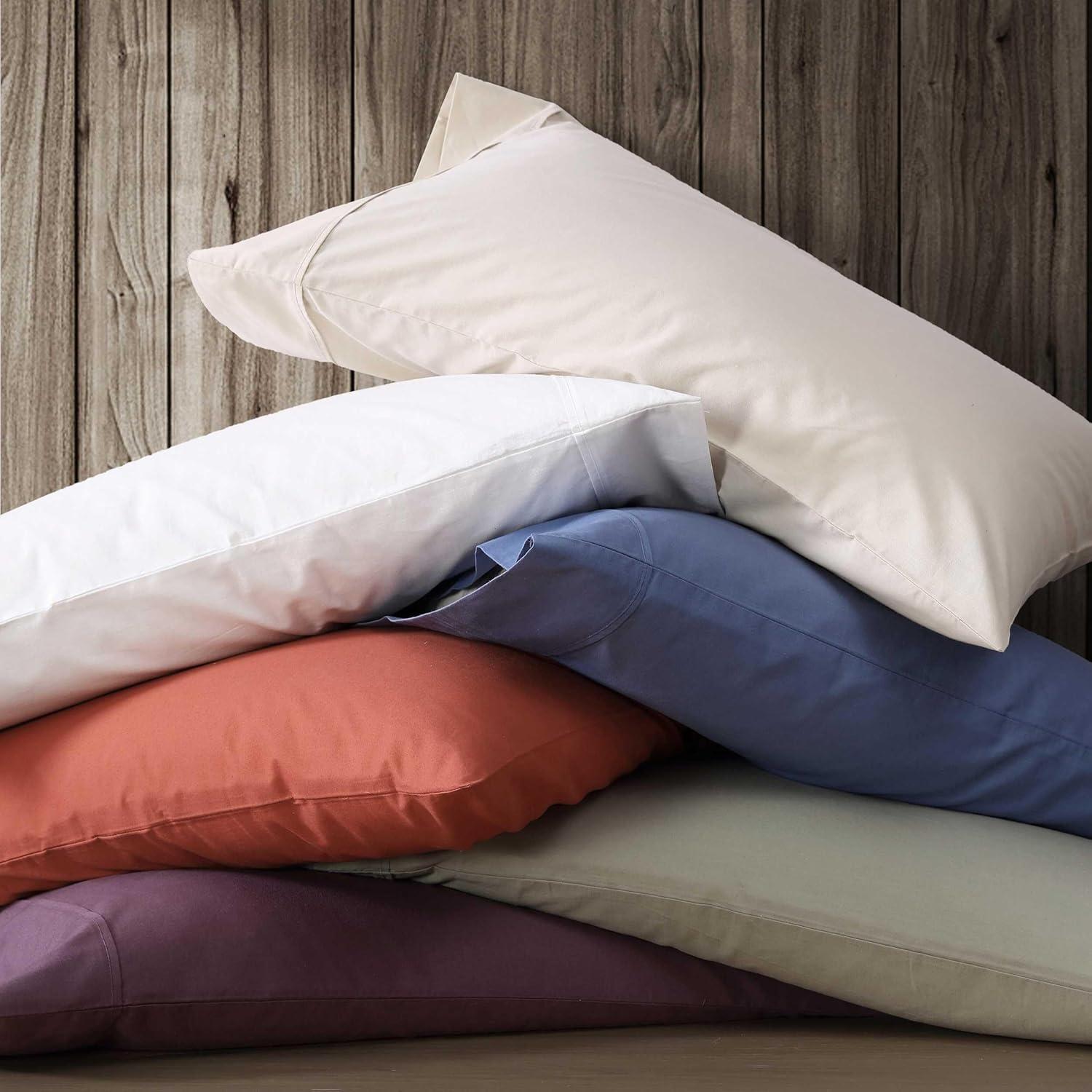 Eddie Bauer Solid Brushed Percale Cotton Sheet Set