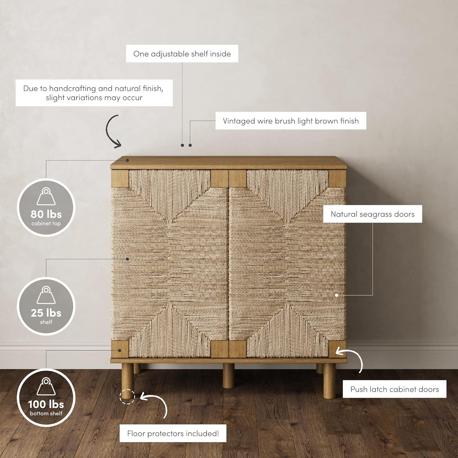 Nathan James Shellie Solid Wood 2 - Door Accent Cabinet Set or TV Stand (Set of 3)