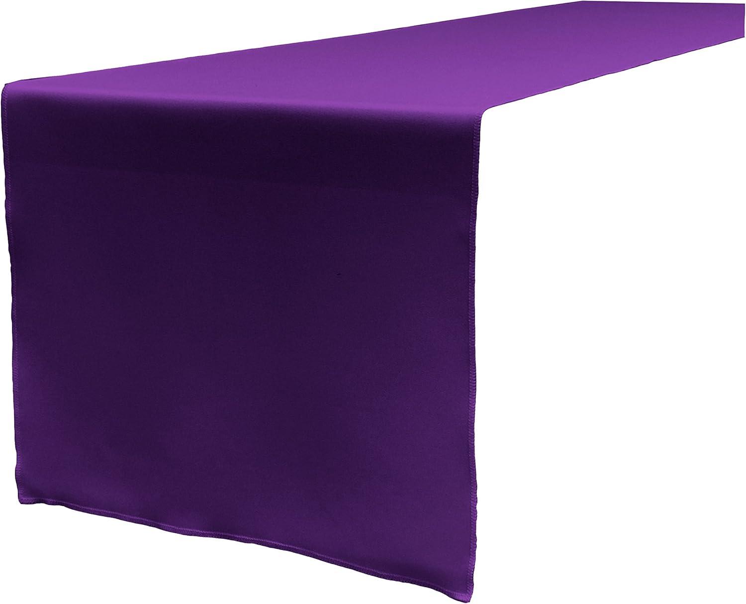 LA Linen Polyester Poplin Table Runner 14 by 108-Inch, Purple