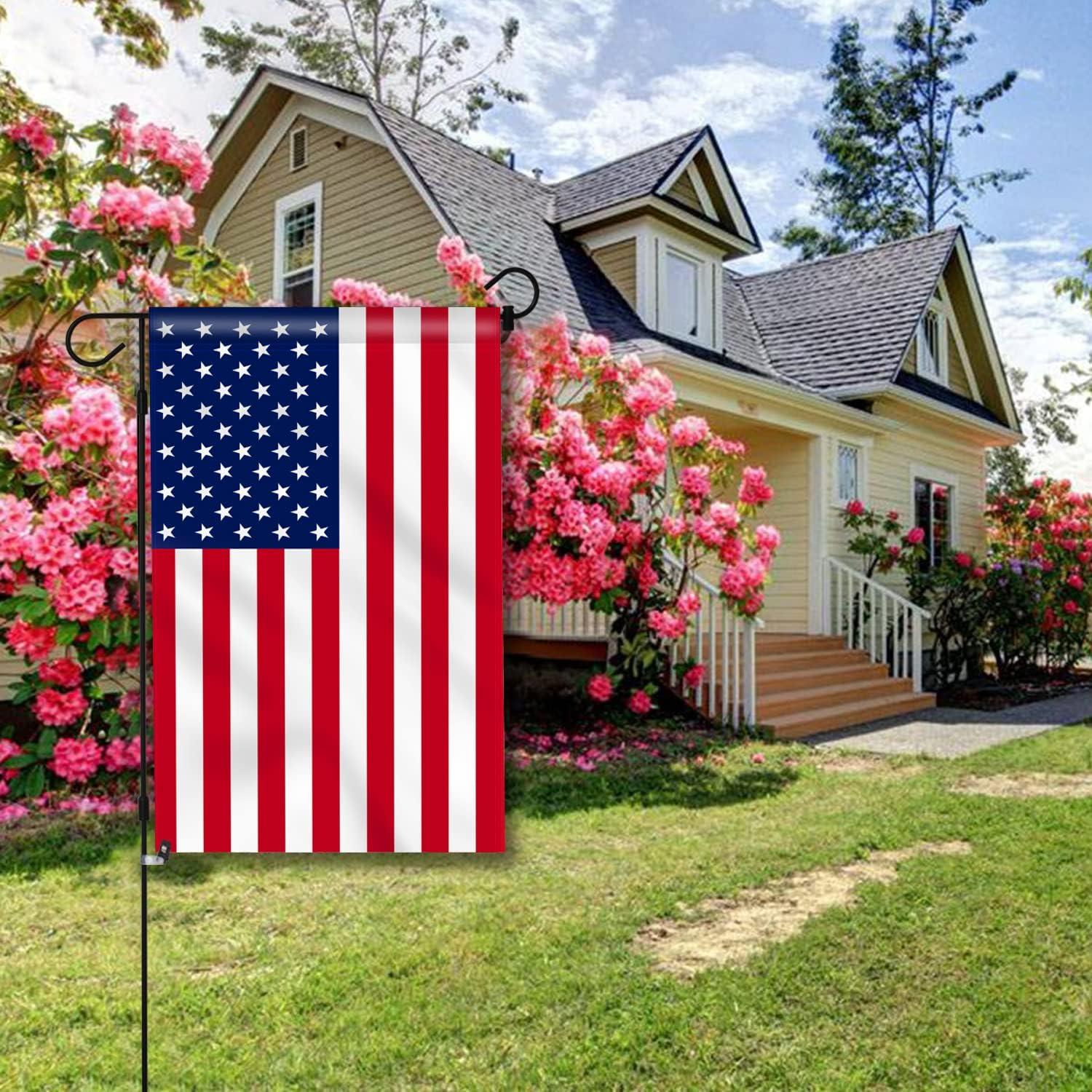 Double Sided Premium Garden Flag, US Garden Flag - USA American United States July 4th Independence Day Patriotic Decorative Yard Flags - Weather Resistant & Double Stitched - 18 x 12.5 Inch