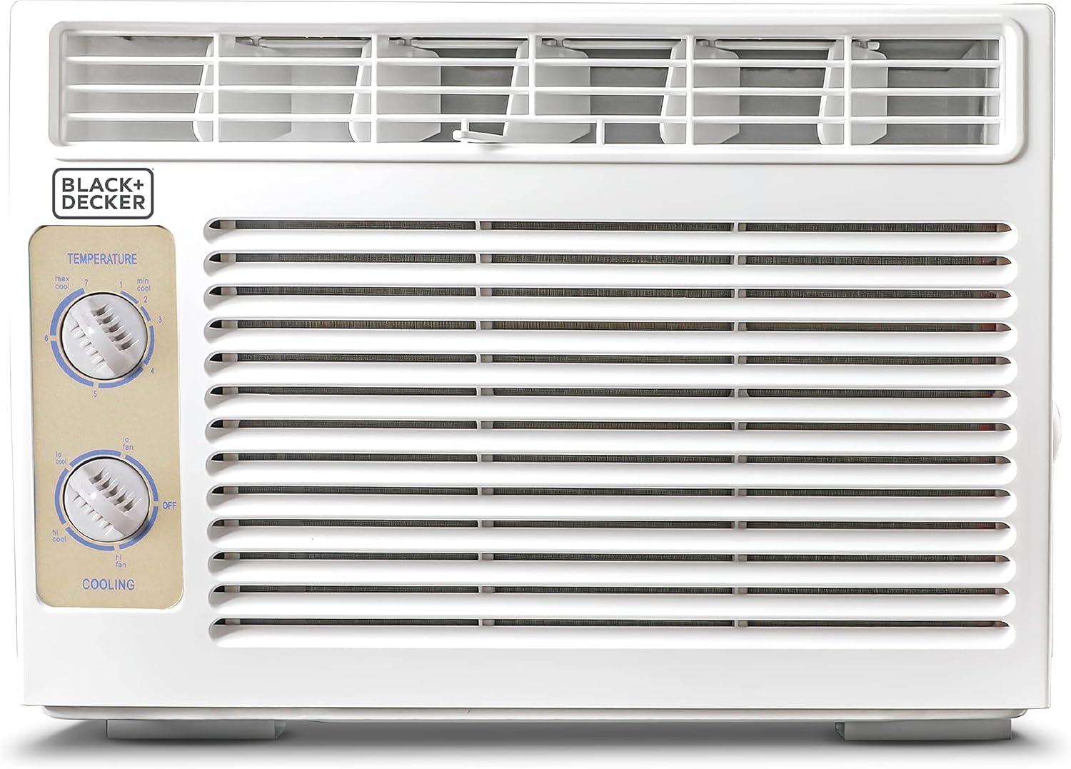 BLACK+DECKER BD05MWT6 Window Air Conditioner 5000 BTU, Cools Up to 150 Square Feet White